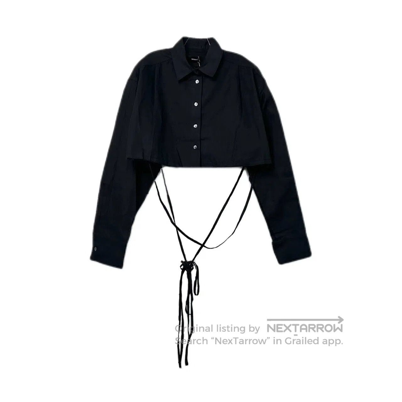 WE11DONE WE11DONE Strappy cropped shirt| Size L / US 10 / IT 46 - 1 Thumbnail