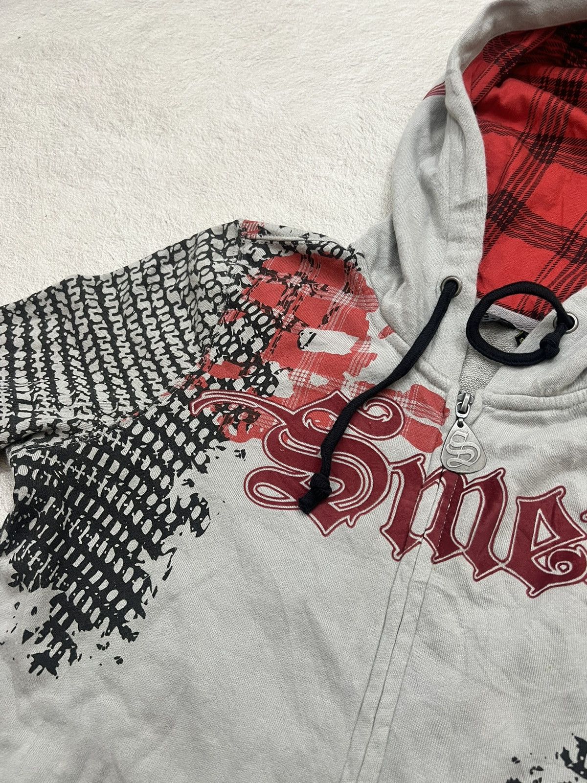 Number (N)ine 2000s Japanese Christian Audigier Poem Skull Zip y2k Lgb Size US S / EU 44-46 / 1 - 4 Thumbnail