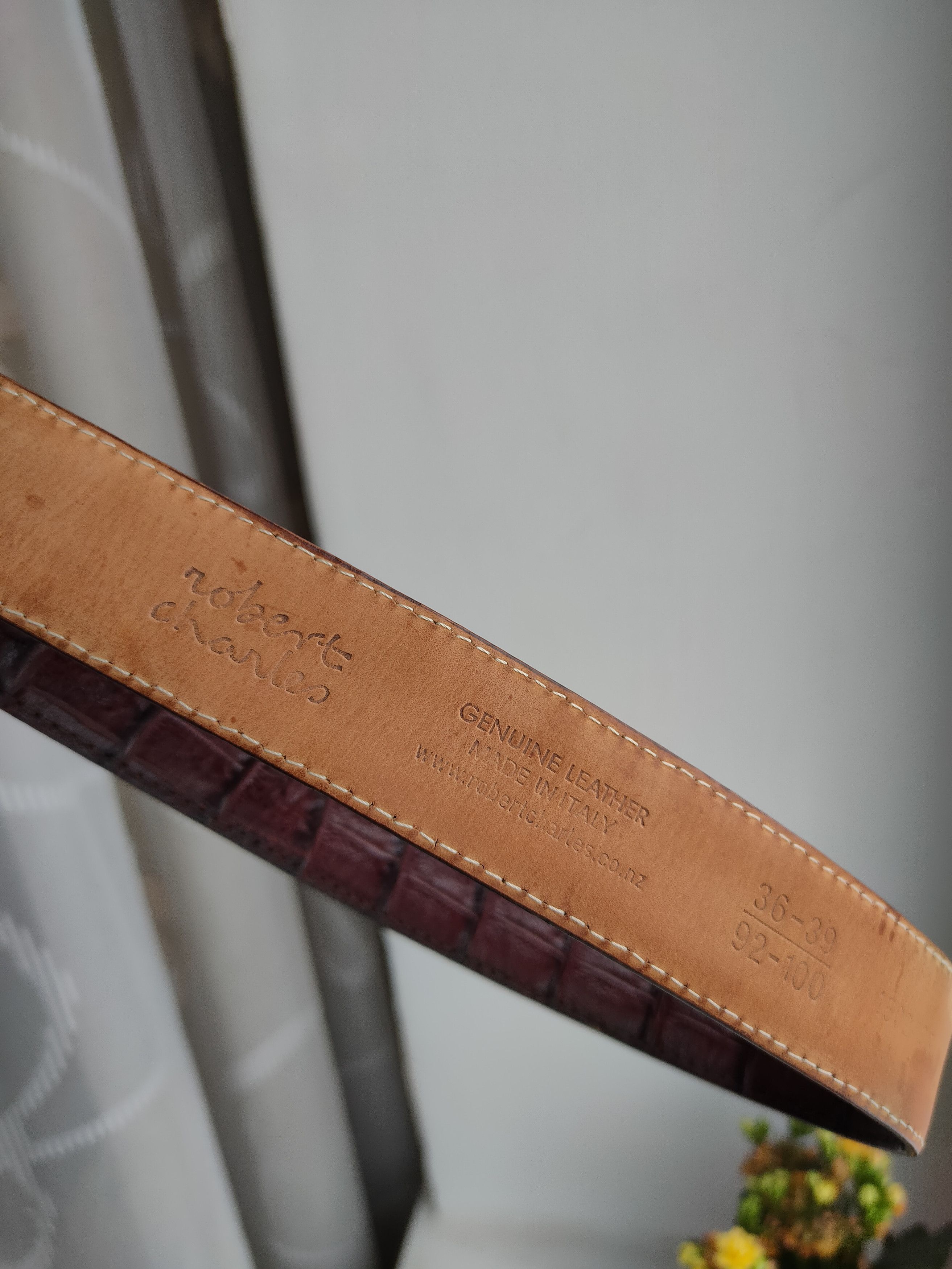 Vintage Robert Charles Vintage Leather Belts Men's Made in Italy Size ONE SIZE - 5 Thumbnail