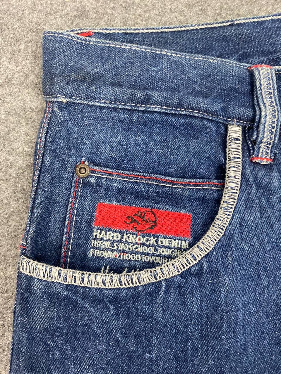 JNCO vintage school of hard knocks baggy denim embroided Size US 33 - 11 Thumbnail