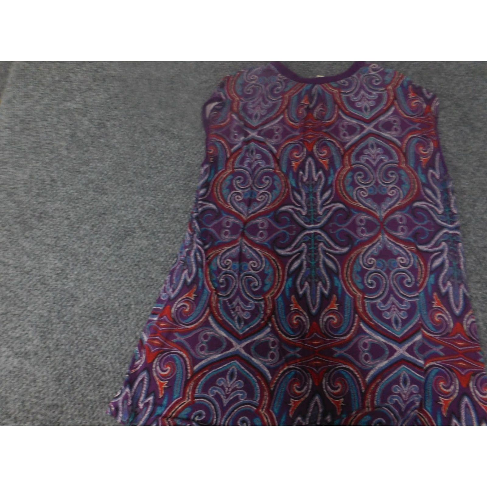 Vintage Soma Womens Blouse M Purple Stretch Solid Long Sleeve Collared Pullover Casual Cap Sleeve Ruffle Polyester Woven Regular Classic Basic Size M / US 6-8 / IT 42-44 - 7 Thumbnail