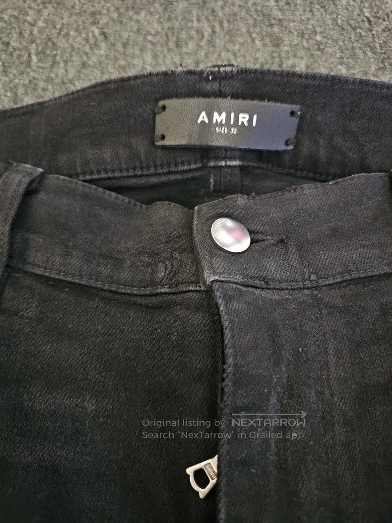 Amiri Amiri Distressed Coated Denim Jeans. Size US 32 / EU 48 - 3 Thumbnail