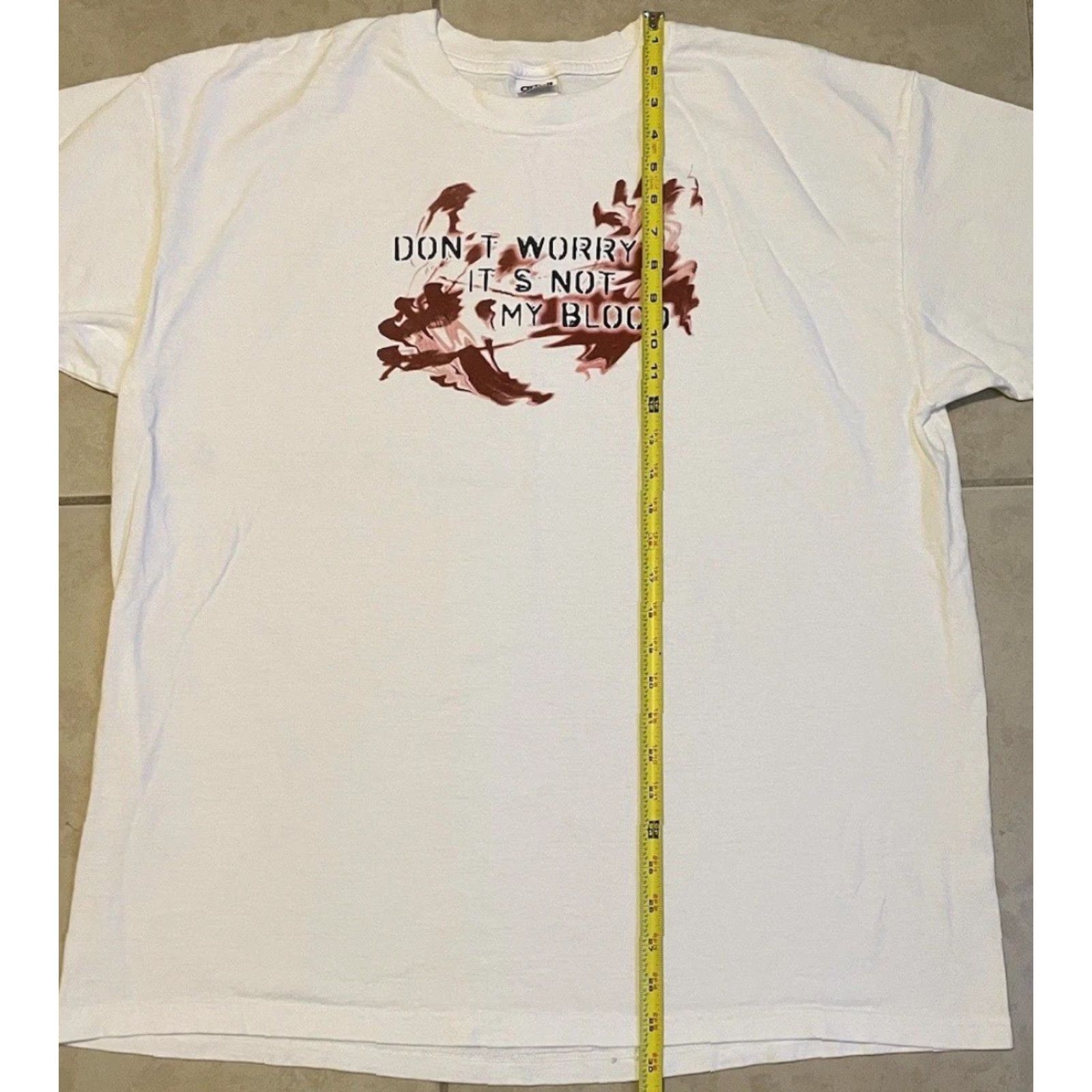 Vintage VINTAGE Dont Worry Its Not My Blood Faded Shirt XL Funny Saying Grunge 90s Y2K Emo Band Beer Punk Rock USA Leather? Size US XL / EU 56 / 4 - 8 Thumbnail