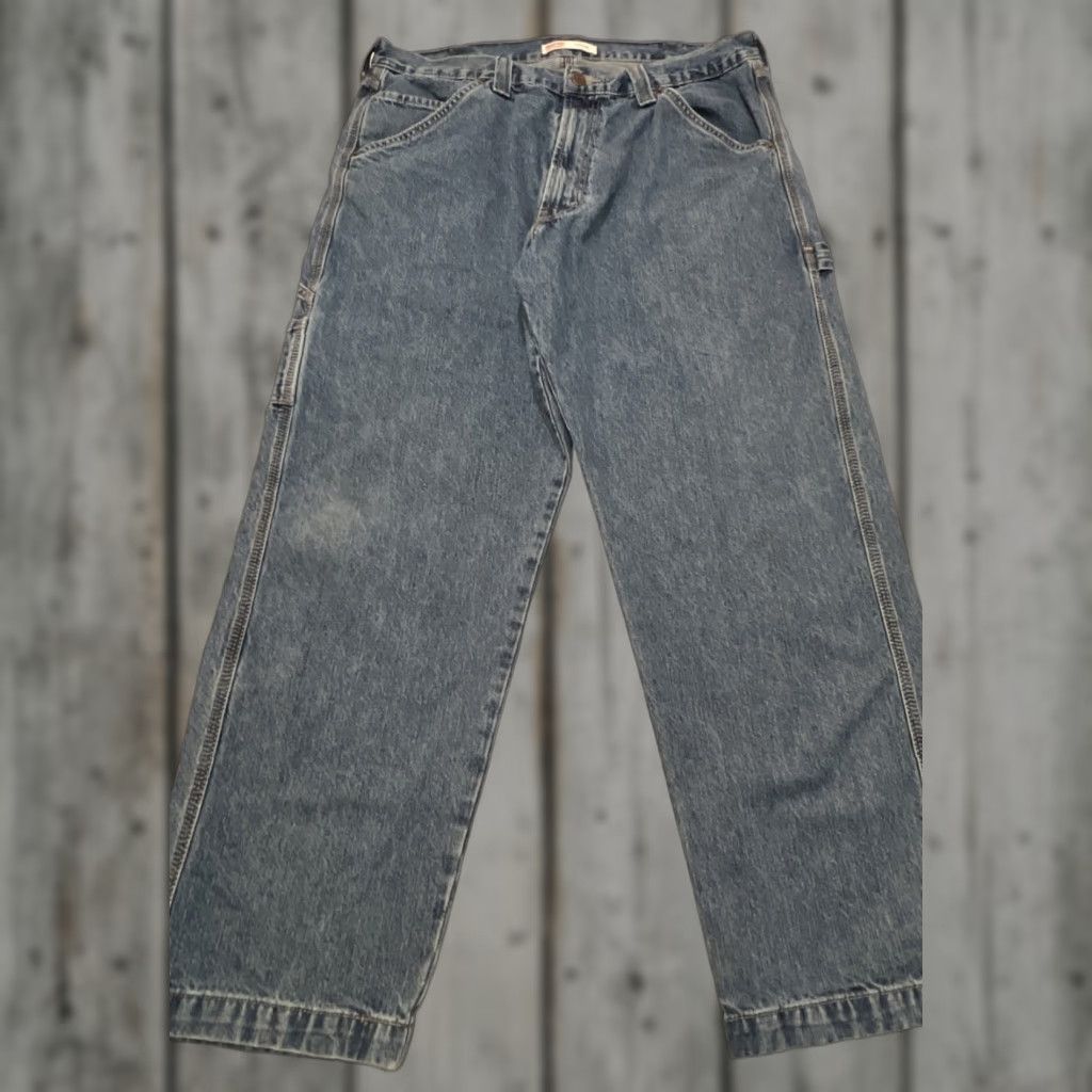 Levi's Levi Strauss Signature Carpenter Jeans Mens W38 L30 Blue Cotton Workwear Jeans 5-Pocket Design Regular WC? Size US 38 / EU 54 - 1 Thumbnail