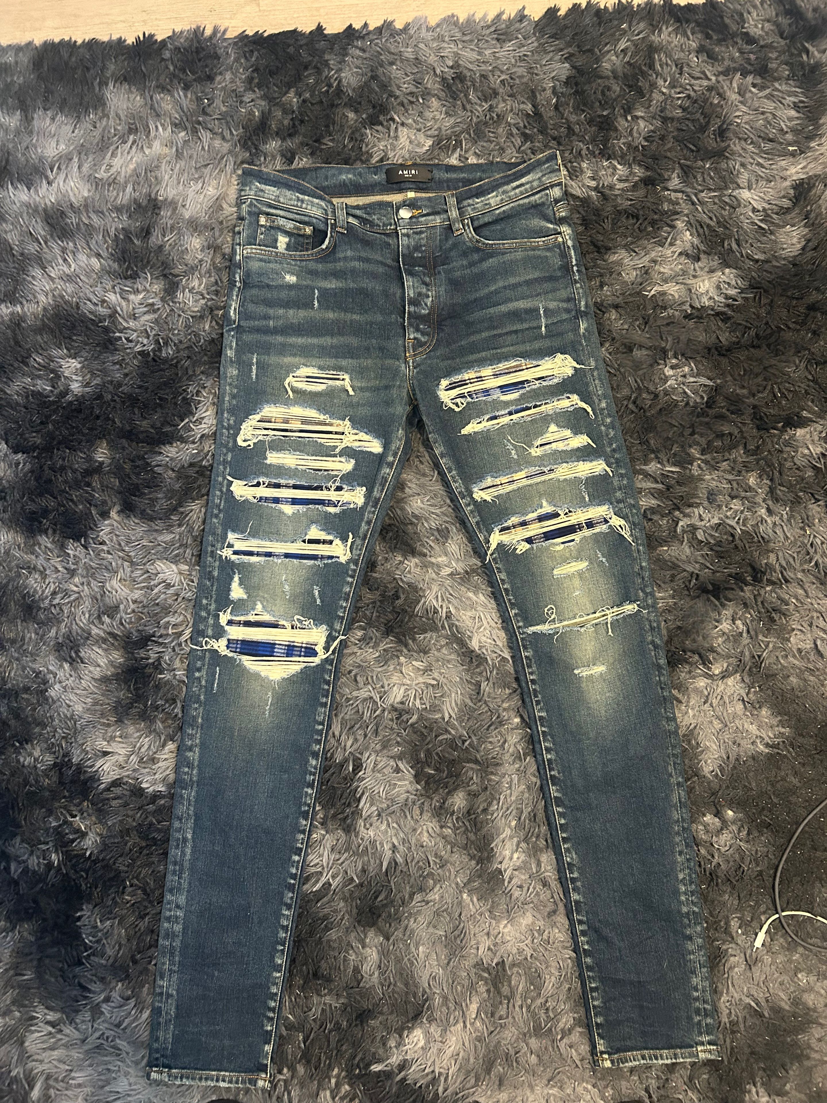 Amiri Amiri Plaid Bandana Thrasher Jean Size US 34 / EU 50 - 1 Thumbnail