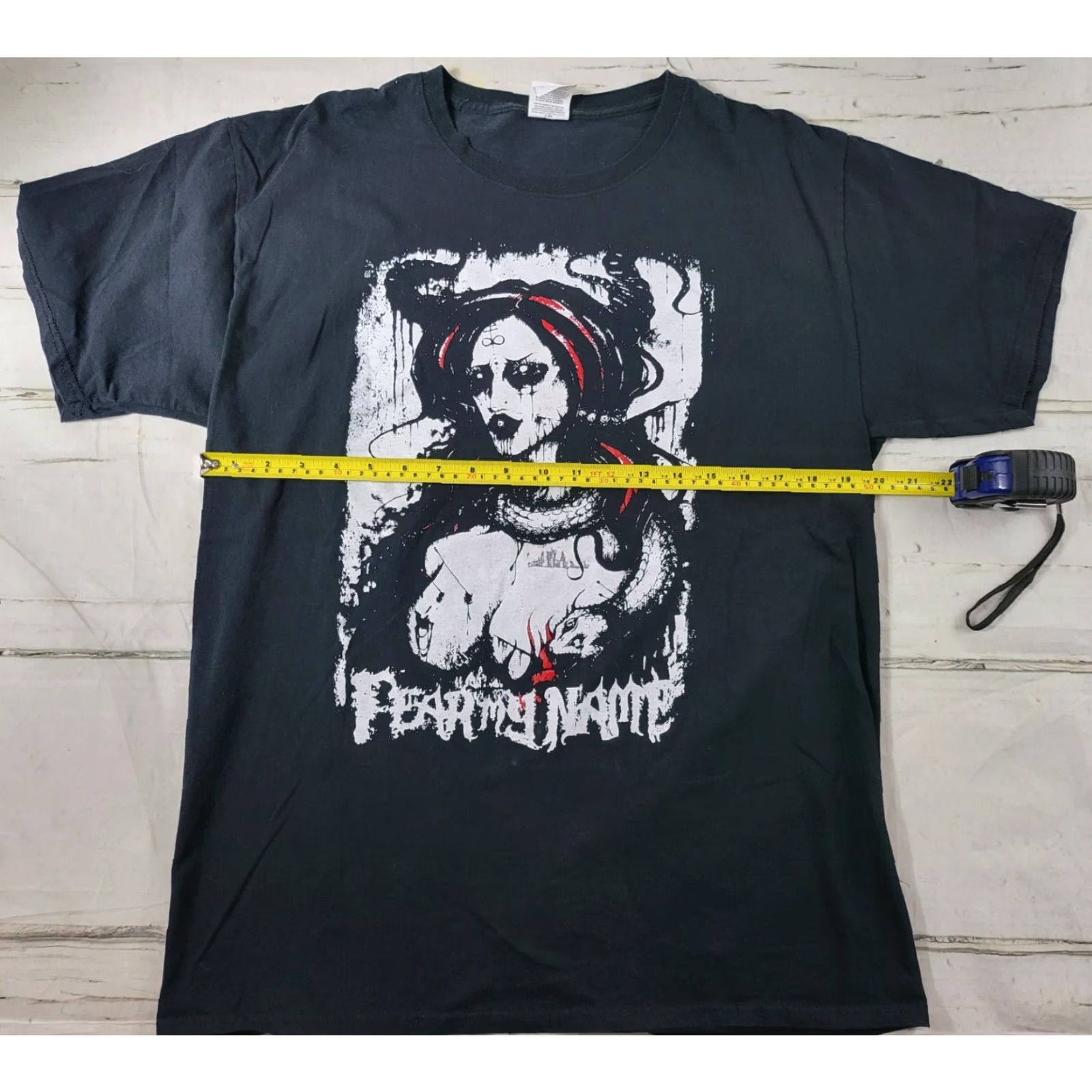 Vintage Fear My Name Black Short Sleeve T-Shirt Mens L EUC Size US L / EU 52-54 / 3 - 3 Thumbnail