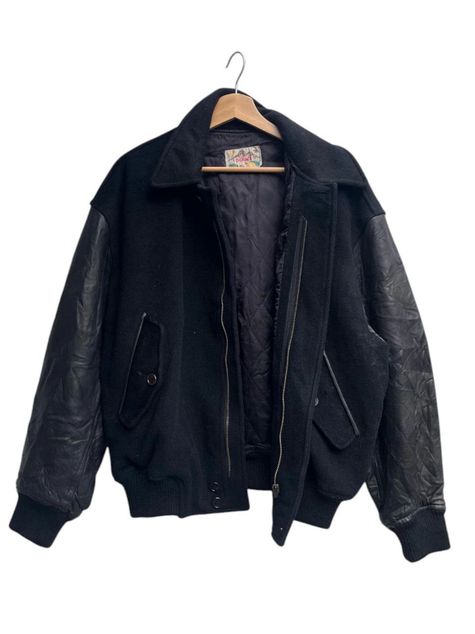 Japanese Brand Vintage D. Grace Sheepskin Leather Sleeve Varsity Jacket Size US M / EU 48-50 / 2 - 2 Thumbnail
