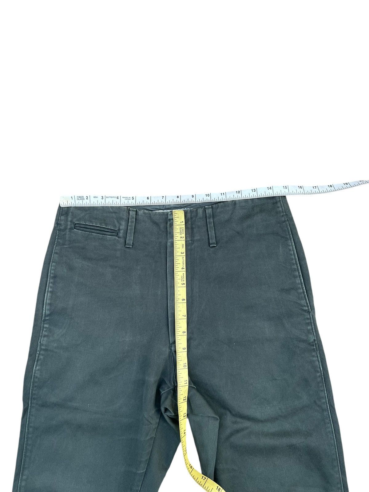 Lemaire Lemaire X Uniqlo Sun Fade Green Chinos Trouser Pant Cropped Size US 29 - 3 Thumbnail
