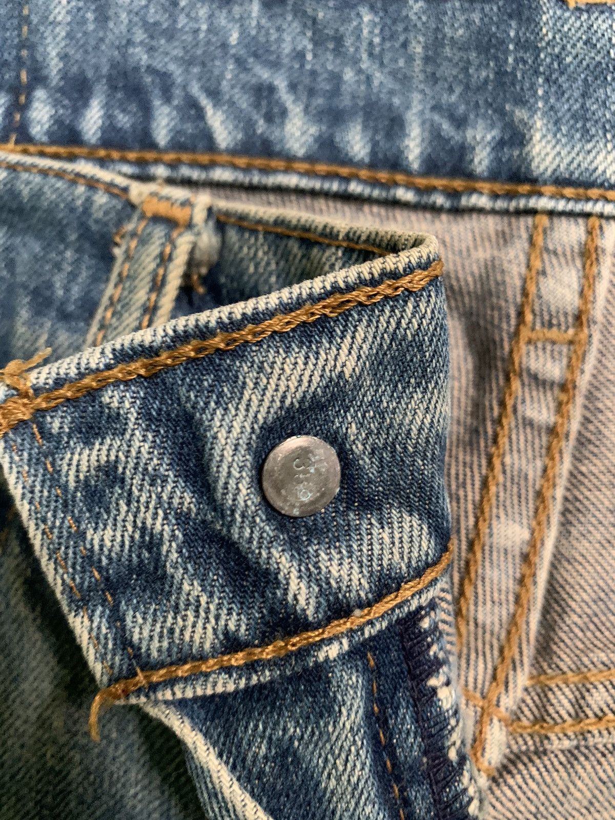 Levi's VINTAGE LEVIS 512 FADED & RUSTY DISTRESSED DENIM Size US 35 - 14 Thumbnail