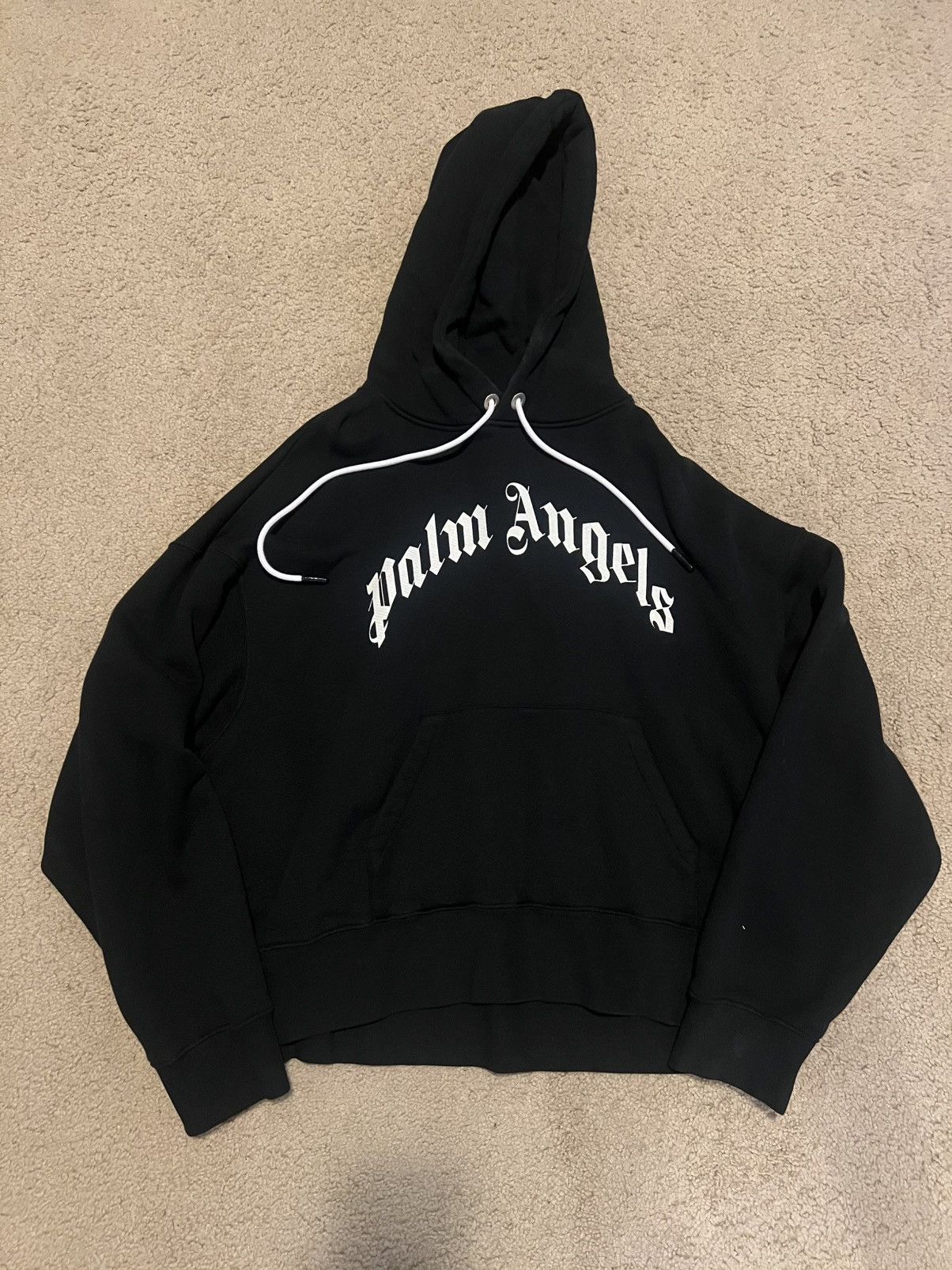 Palm Angels Palm Angels Black Curved Hoodie Size US M / EU 48-50 / 2 - 1 Thumbnail