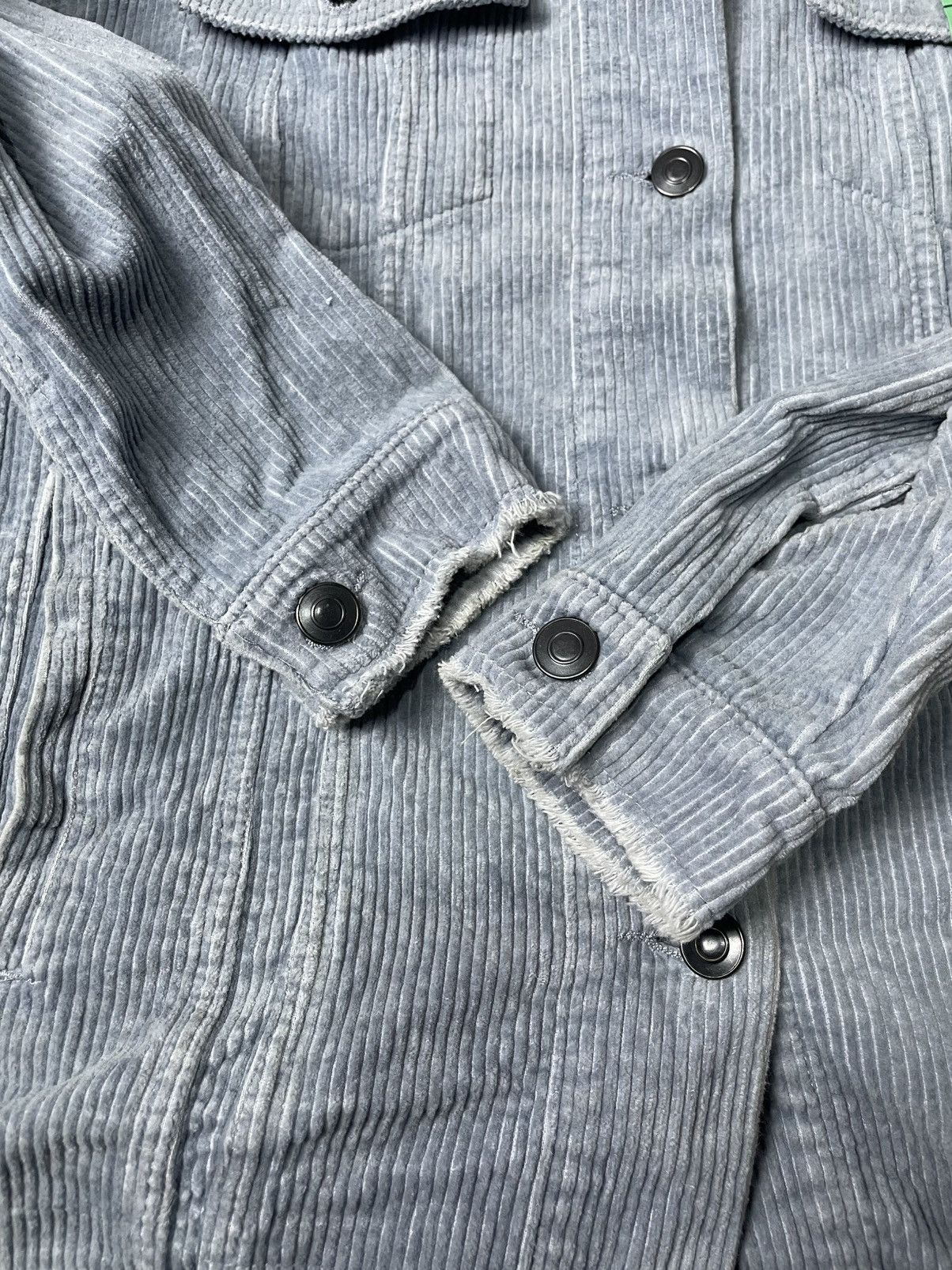Zara ZARA pale blue button up Corduroy jacket Size XS / US 0-2 / IT 36-38 - 9 Thumbnail