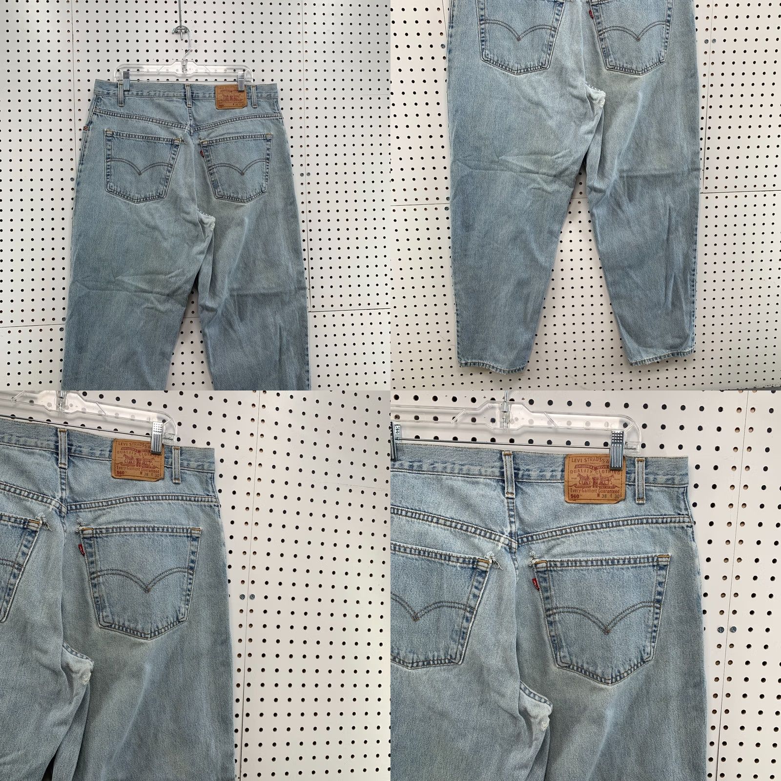 Levi's Vintage 90s Levi'S 560 Jeans Mens Blue Denim 38x30 Tapered Size US 38 / EU 54 - 9 Thumbnail