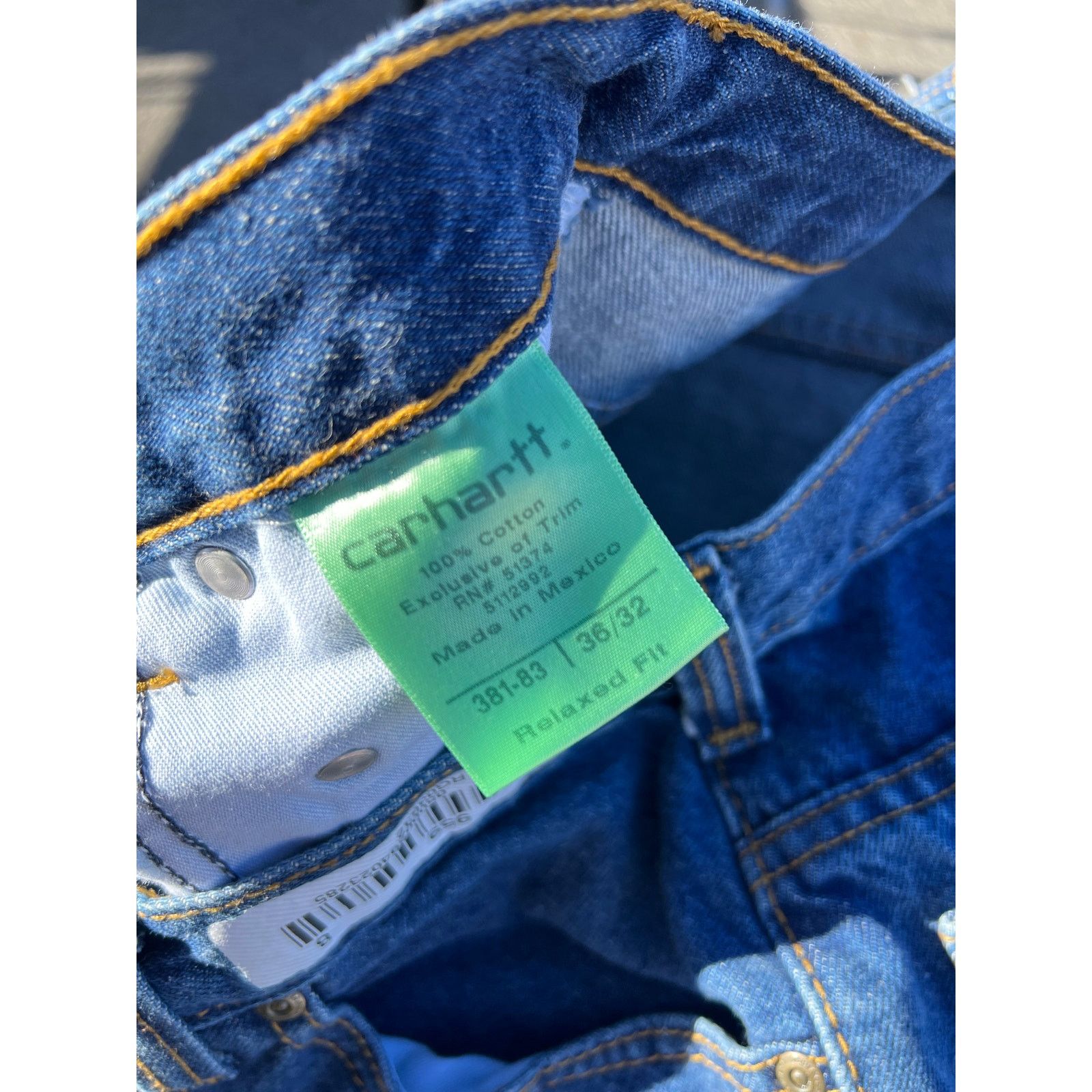 Carhartt Carhartt Mens Blue Denim Relaxed Fit Pants Jeans 36x32 Size US 36 / EU 52 - 4 Thumbnail