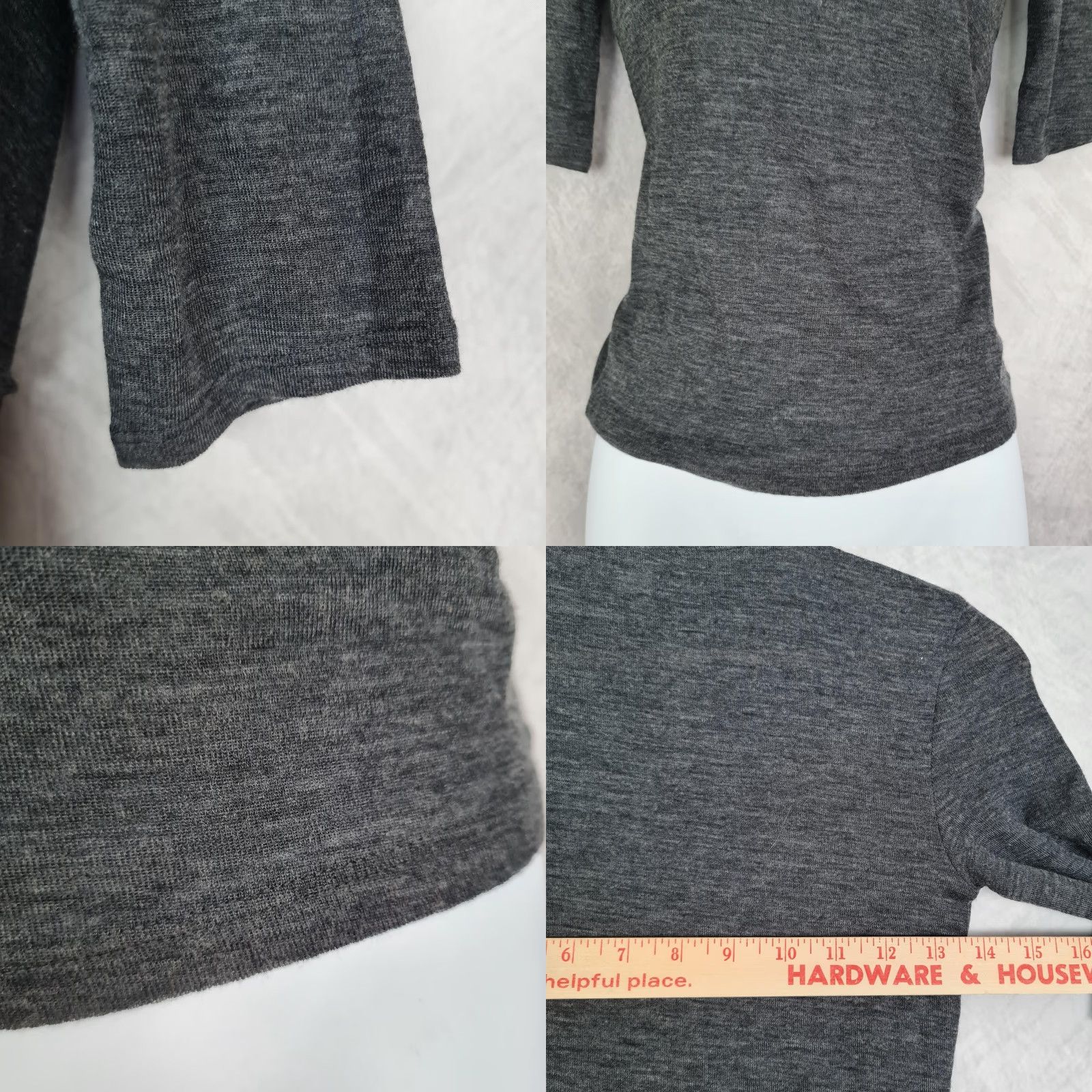 Vince Vince Sweater Womens XXS Gray Wool Turtleneck Short Sleeve Lightweight Pullover Size XXS / US 00 / IT 34 - 8 Thumbnail