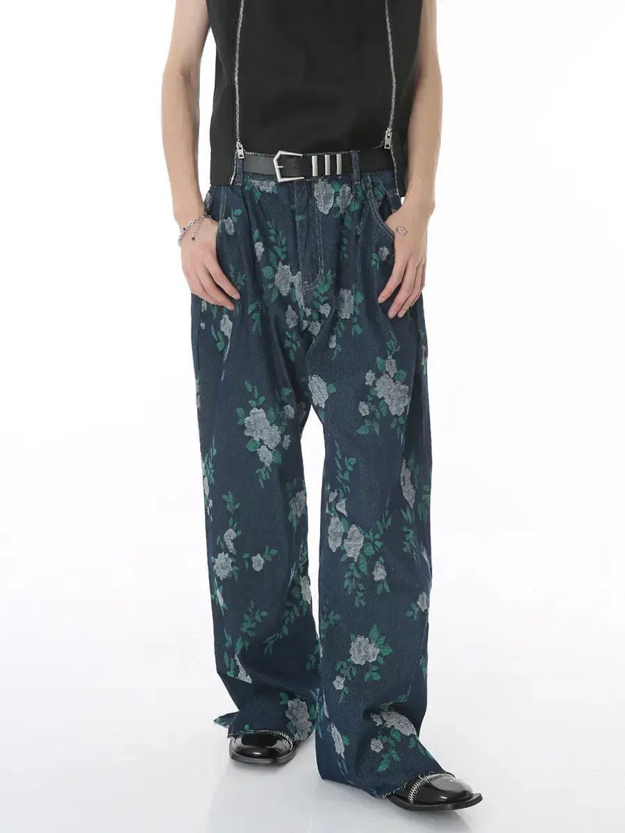 Japanese Brand Retro loose casual printed tie dye jeans Size US 32 / EU 48 - 3 Thumbnail