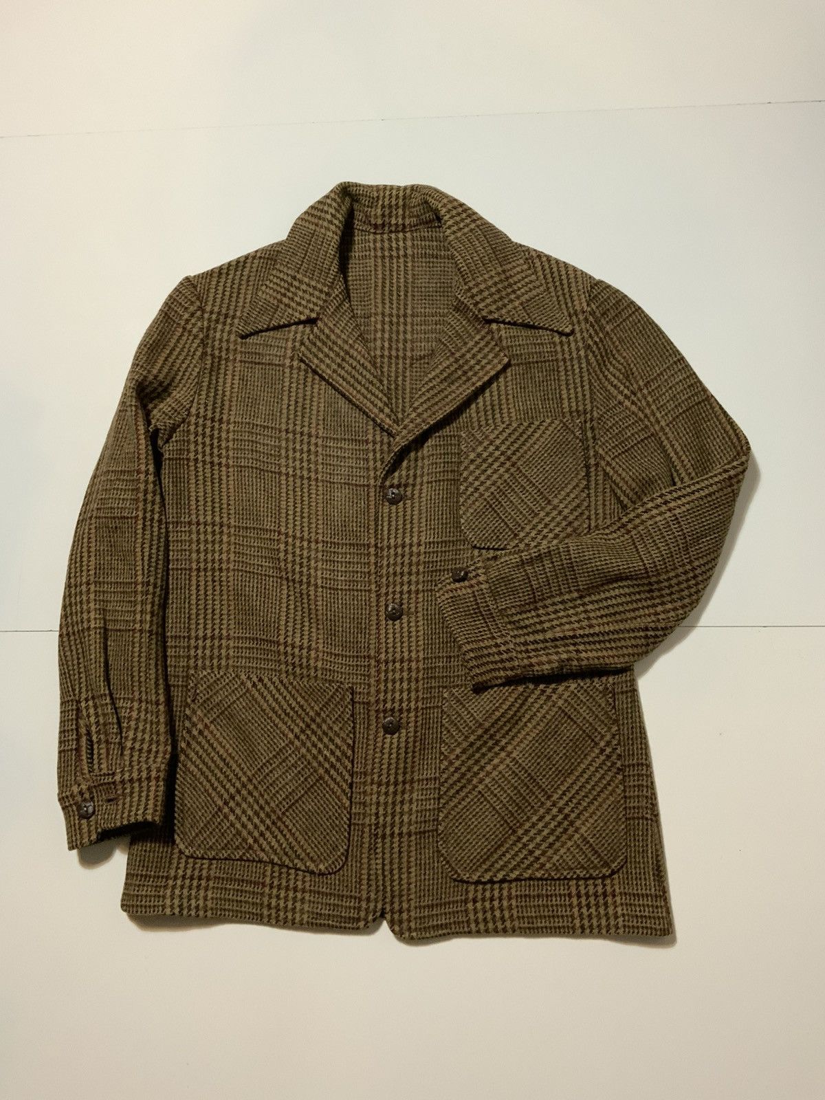 Vintage Vintage Mt. Jefferson Woolens Oregon Houndstooth Wool Jacket Size US S / EU 44-46 / 1 - 1 Thumbnail