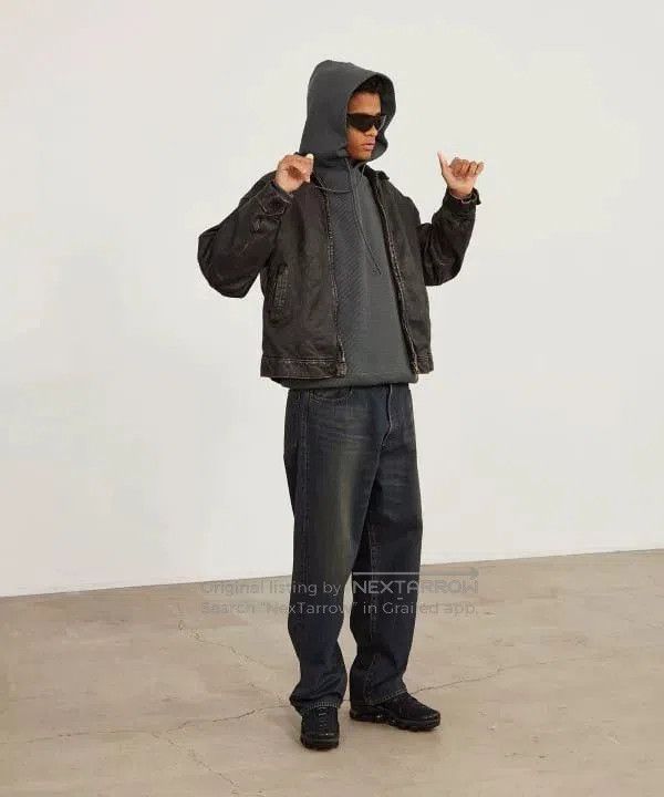 Beams Japan stylish distressed black leather jacket. Size US S / EU 44-46 / 1 - 8 Thumbnail