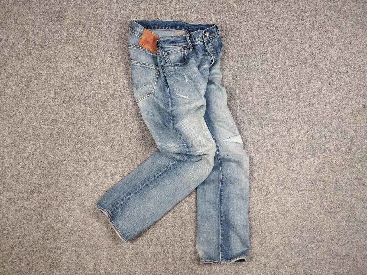 Levi's Levis 501 Patchwork Denim Distressed Jeans Vintage Style Size US 34 / EU 50 - 13 Thumbnail
