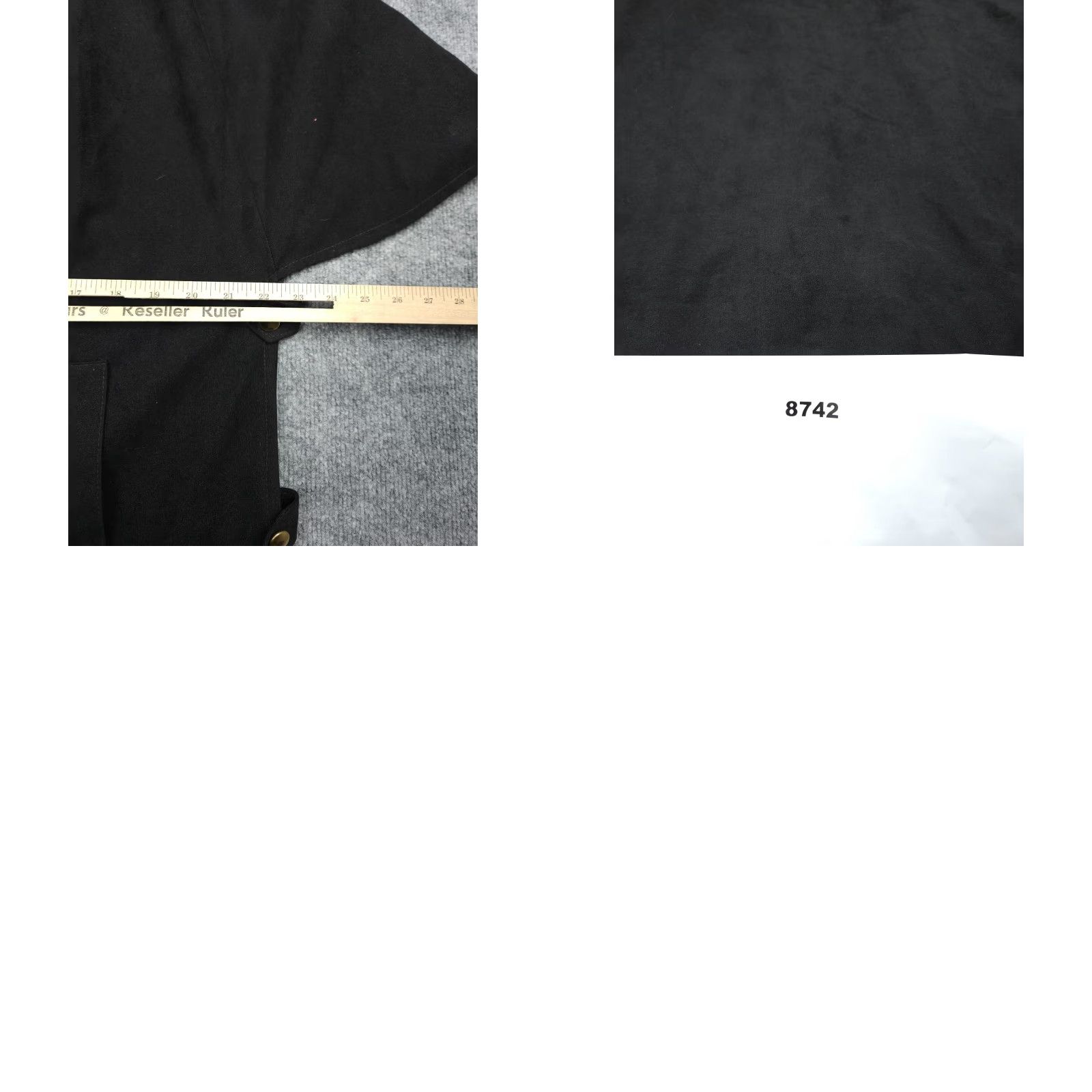 Vintage VINTAGE MJ Seattle Top Women's Black Buckle Snap Sueded Fabric Short Sleeve Coat Overcoat L Black Women Size L / US 10 / IT 46 - 8 Thumbnail