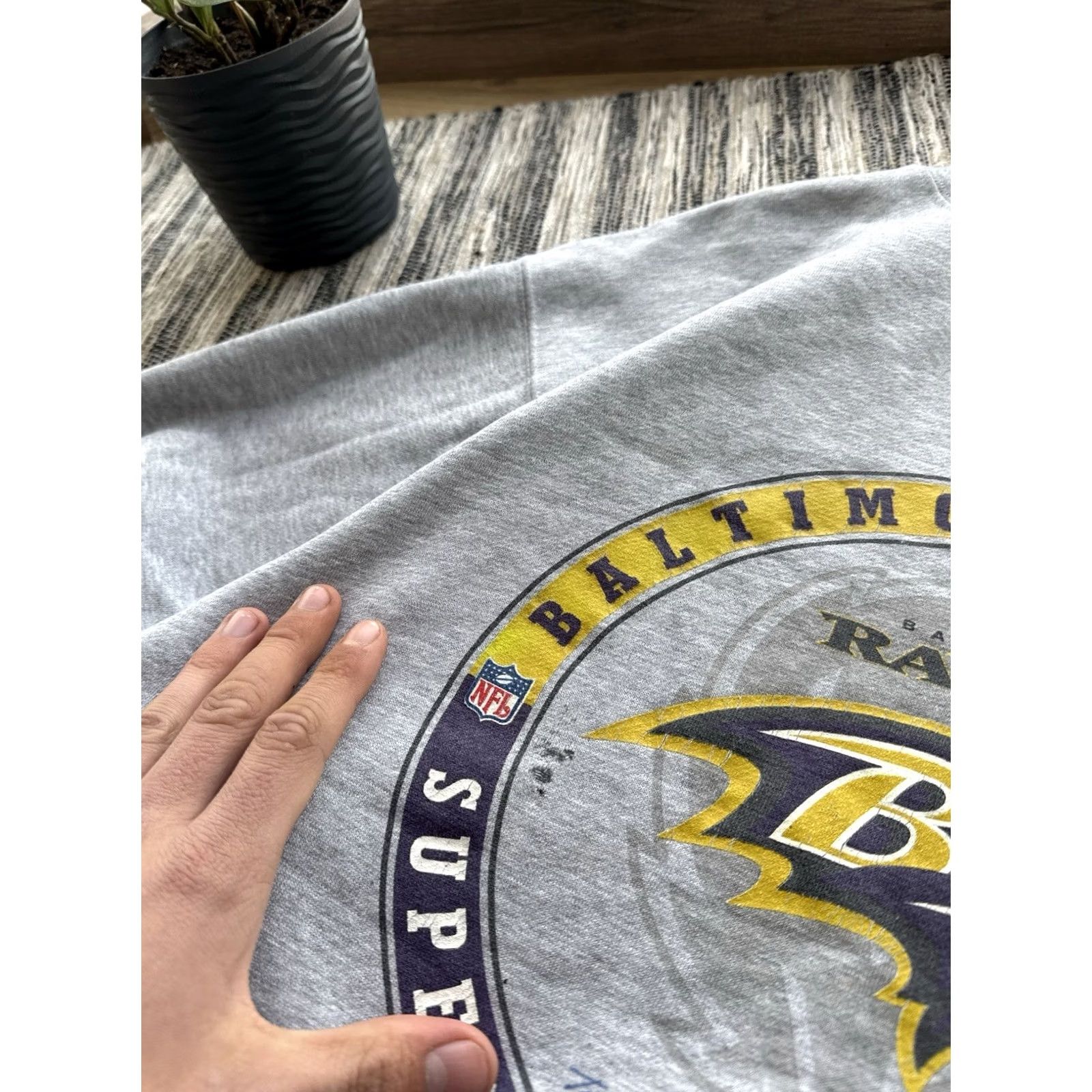 Nike VINTAGE Nike Baltimore Ravens 90s Sweatshirt M Men Gray Long Sleeve Logo Casual Sports Size US M / EU 48-50 / 2 - 4 Thumbnail