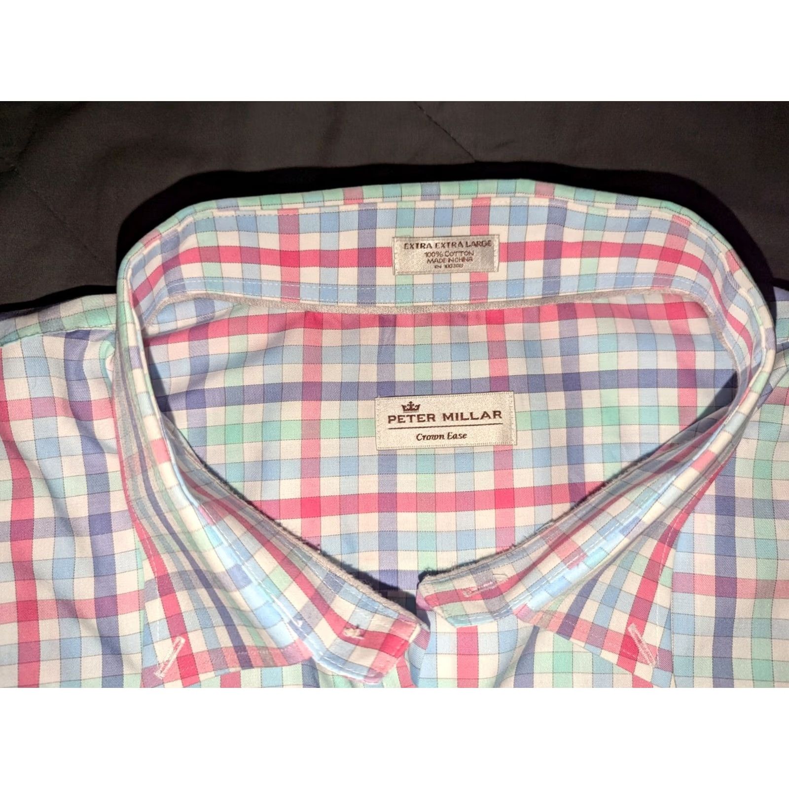 Peter Millar Peter Millar Crown Ease Gingham Check Wrinkle Resistant Sport Shirt Mens 2XL Button-Up Long Sleeve Multicolor Size US XXL / EU 58 / 5 - 3 Thumbnail
