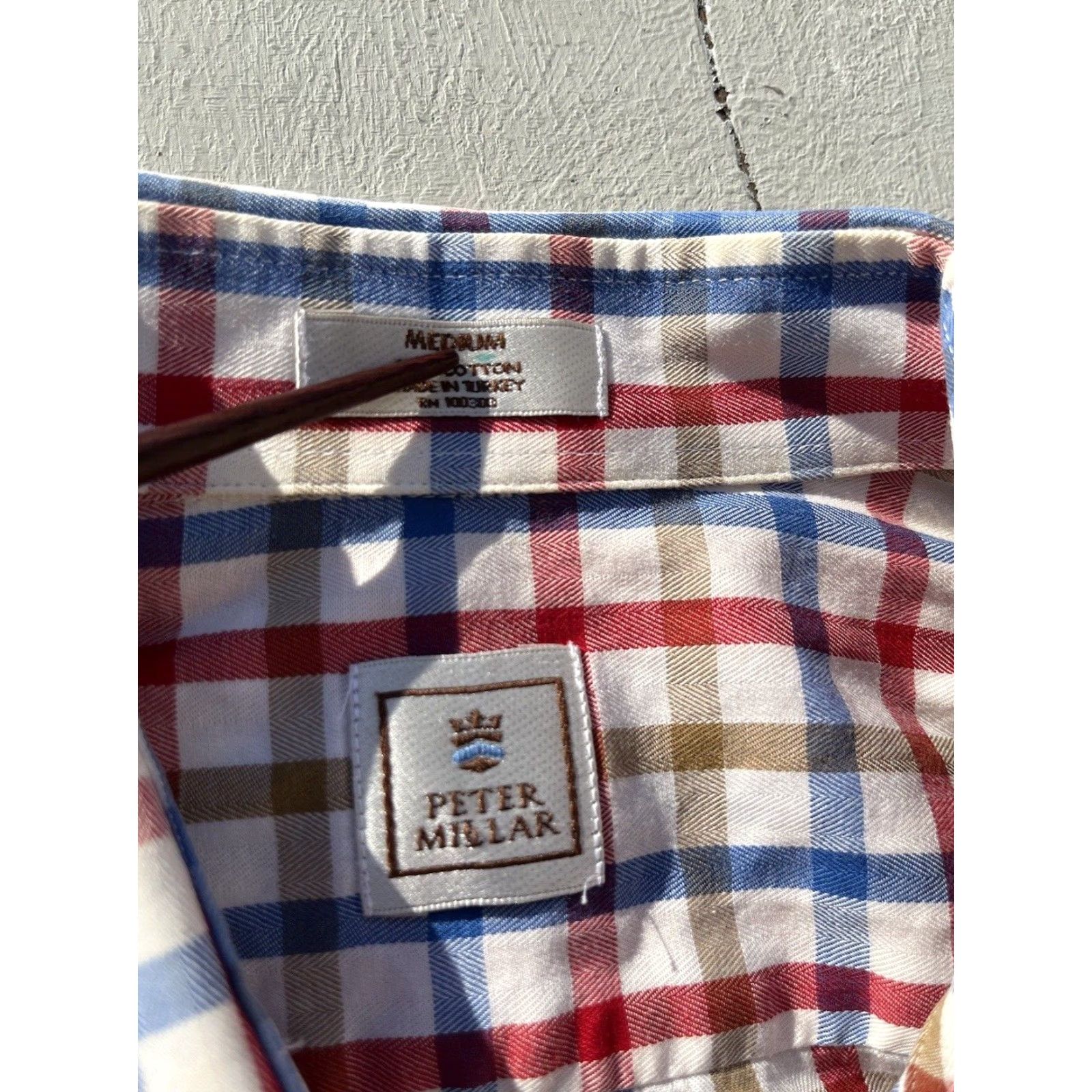 Peter Millar Peter Millar Multicolor Striped Button-Down Shirt M Cotton Classic Mens Regular Shirt Size US M / EU 48-50 / 2 - 4 Thumbnail