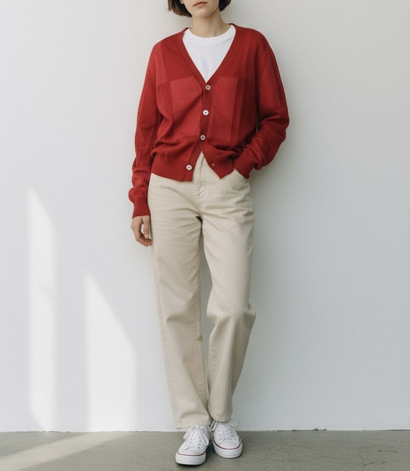 Comme des Garcons Tricot cdg AD2010 red cardigan Size US S / EU 44-46 / 1 - 3 Thumbnail