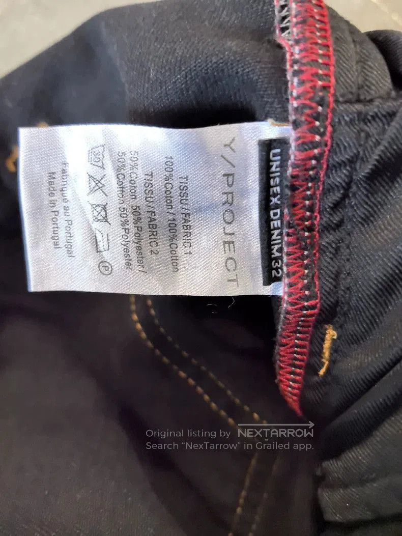 Y/Project Y/Project Black Washed Baggy Jeans . Size US 34 / EU 50 - 5 Thumbnail