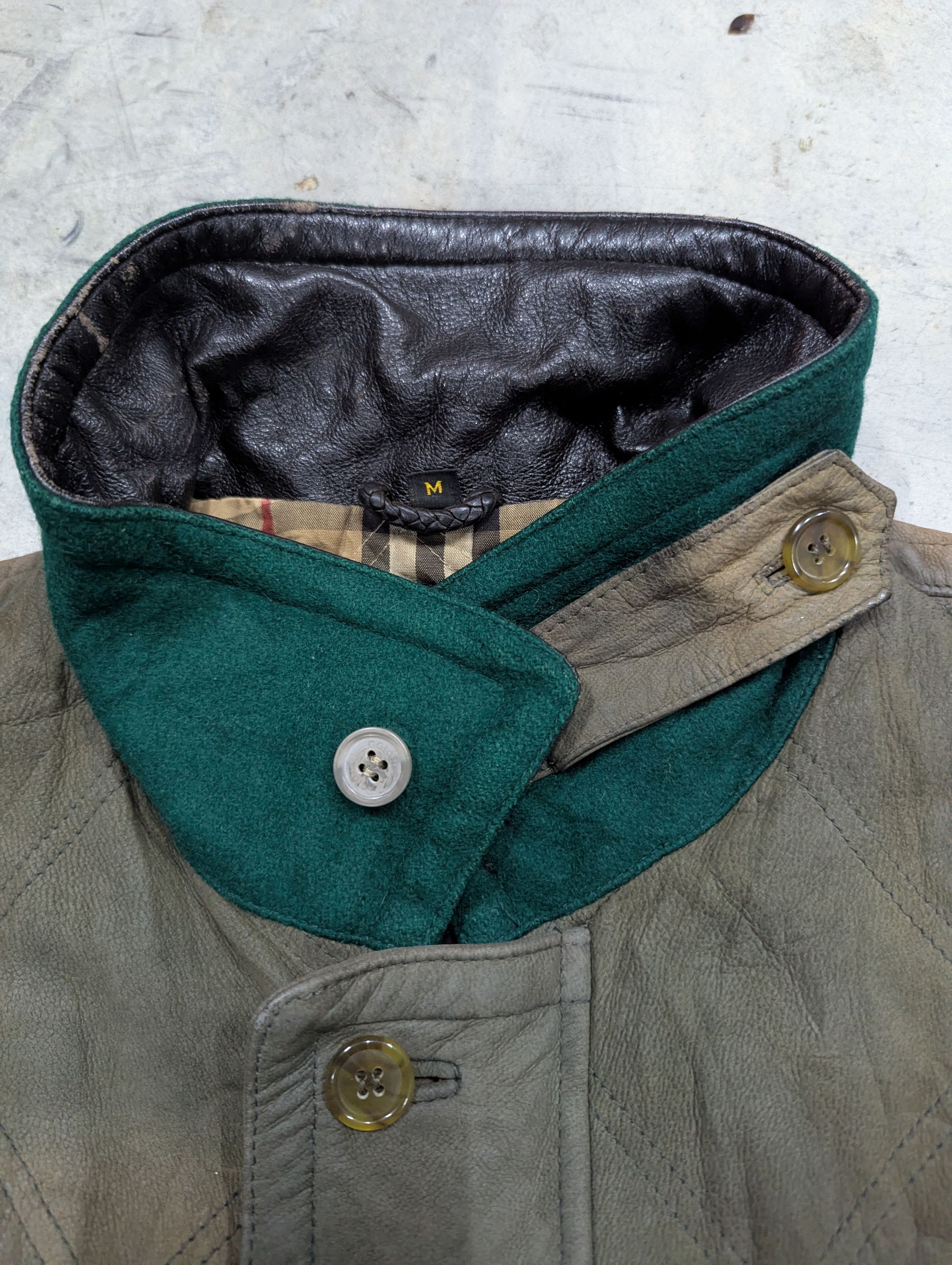 Burberry Prorsum Vintage Thrashed Burberry Prorsum Leather Field Jacket Size US M / EU 48-50 / 2 - 10 Thumbnail