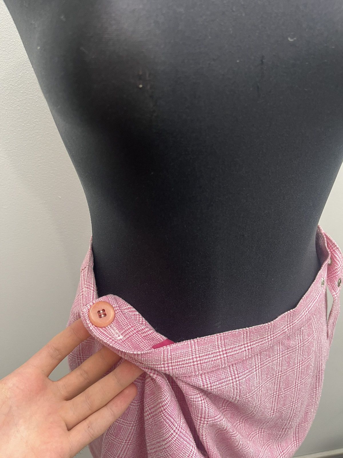 Versace Jeans Couture Vintage Archive Versace Jeans Couture Pink Check Belt Skirt Size 30" / US 8 / IT 44 - 7 Thumbnail
