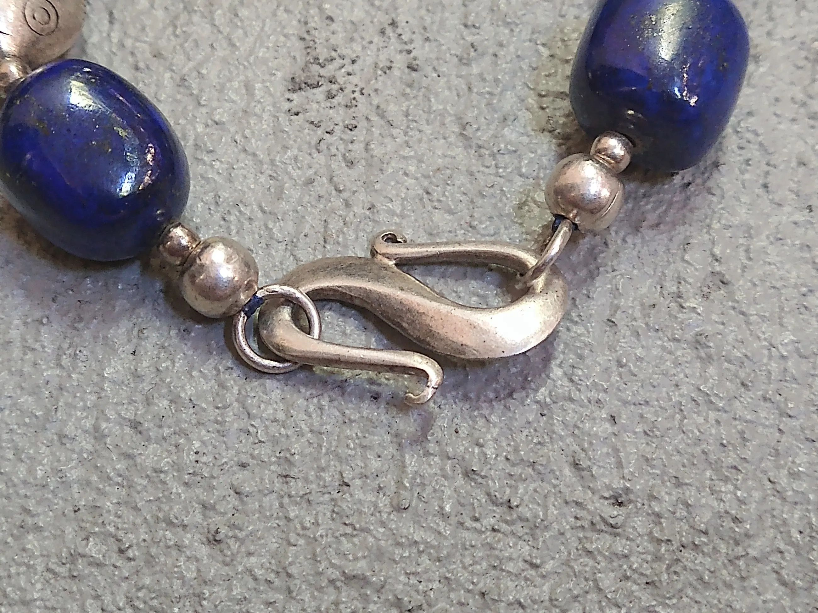 Jewelry Sterling Silver Necklace Fish Lapis Lazuli Size ONE SIZE - 13 Thumbnail