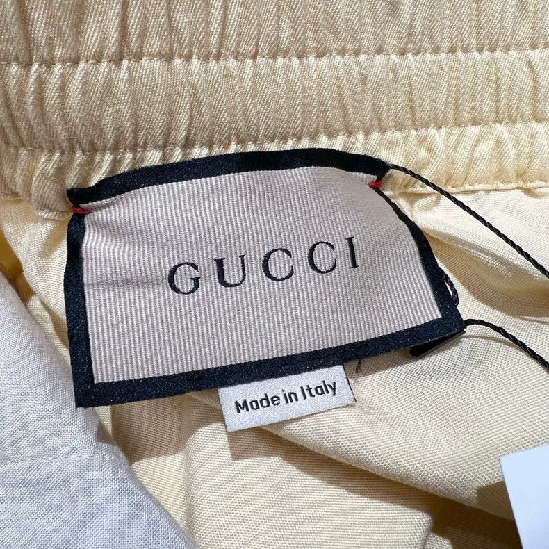 Gucci Gucci Chick yellow embroidered letter casual trousers 2504- Size US 32 / EU 48 - 6 Thumbnail