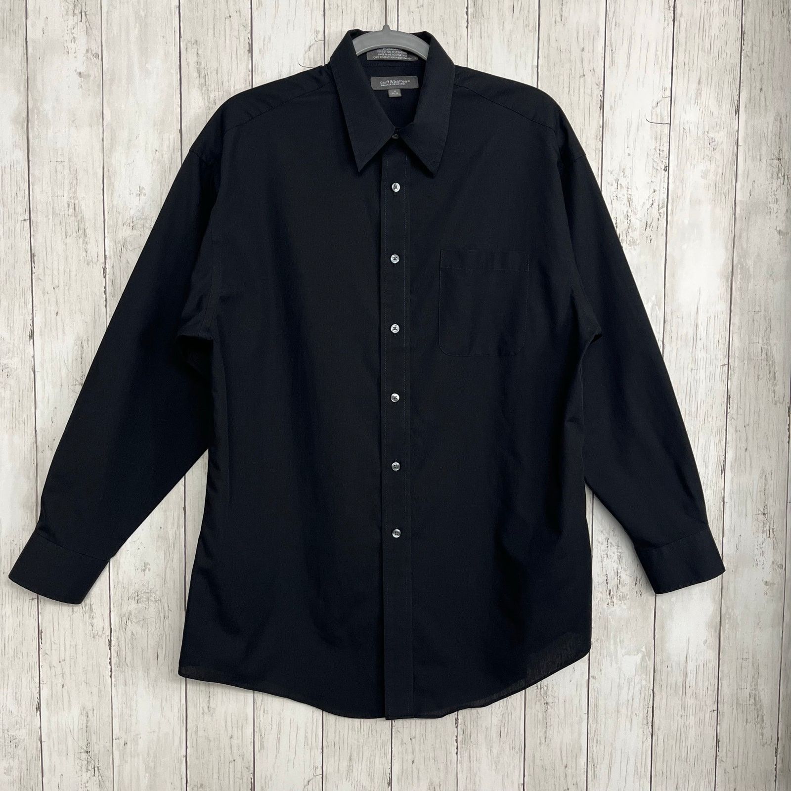 Croft & Barrow Croft & Barrow Broadcloth Long Sleeve Button Up Dress Shirt Size US L / EU 52-54 / 3 - 1 Thumbnail