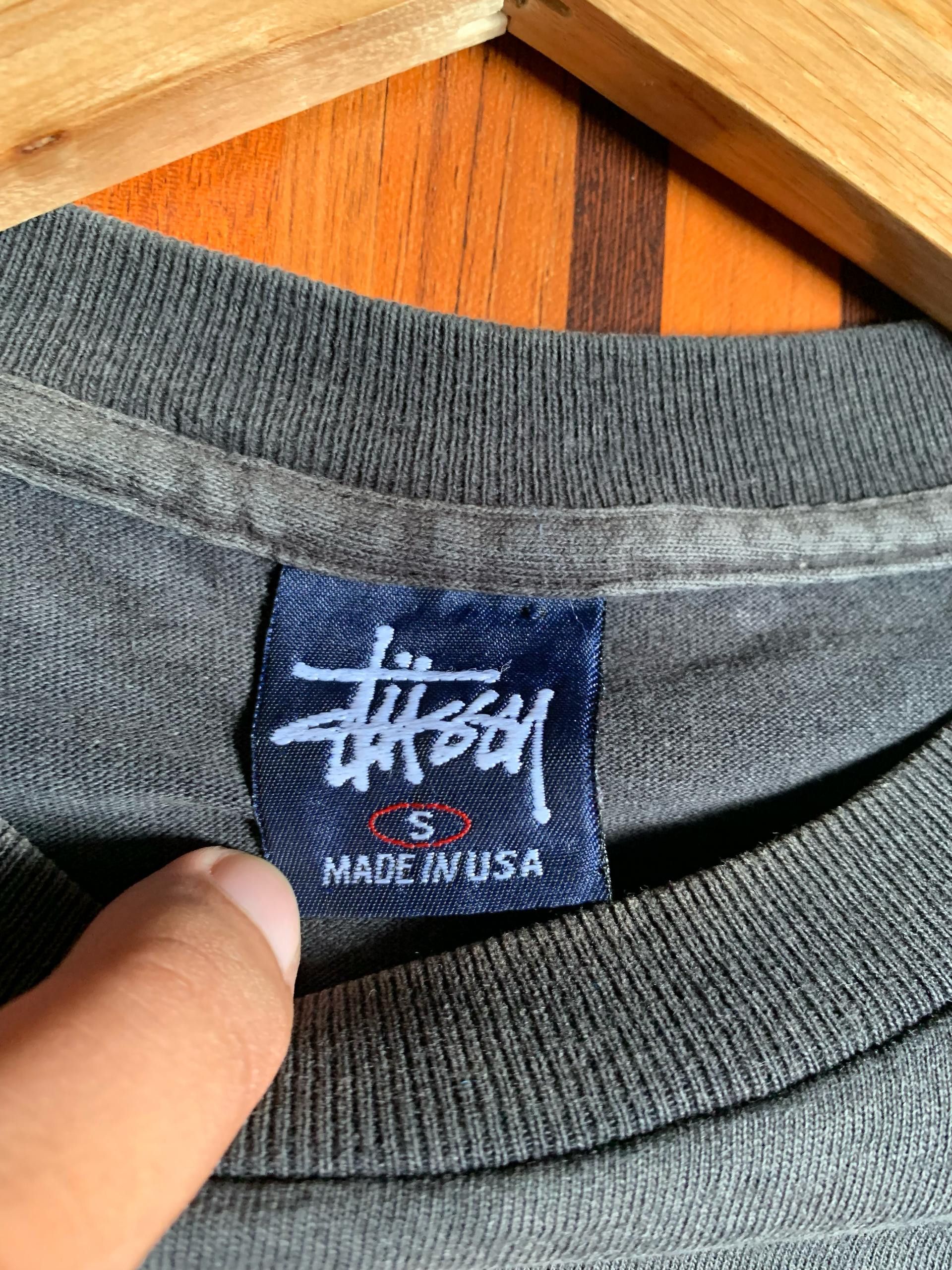 Vintage 90s Stussy skull Logo Made USA single stich skateboarding Size US S / EU 44-46 / 1 - 4 Thumbnail