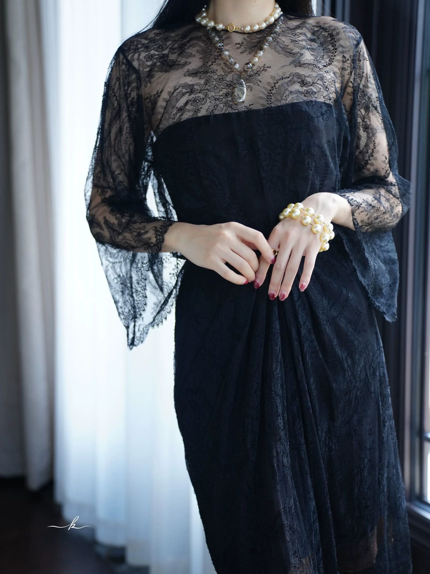 Oscar De La Renta OSCAR DE LA RENTA Vtg Silk Wool Lace Bustier Dress US8 M-L Size M / US 6-8 / IT 42-44 - 9 Thumbnail