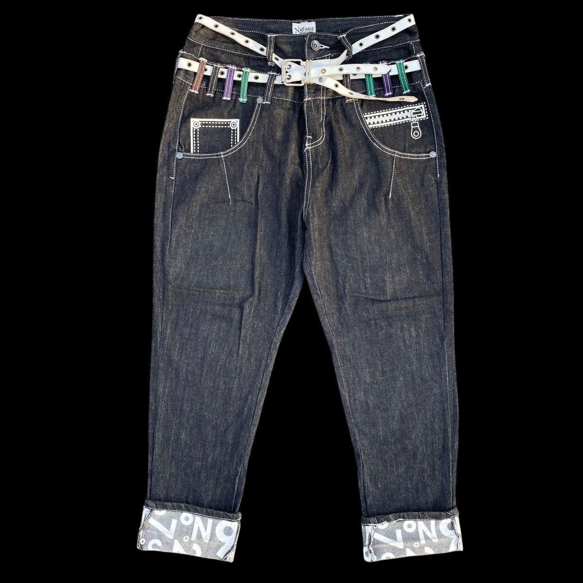 Hysteric Glamour × If Six Was Nine × Japanese Brand Rare Nylaus Double Waist With Belts Denim Jeans Size US 32 / EU 48 - 1 Thumbnail