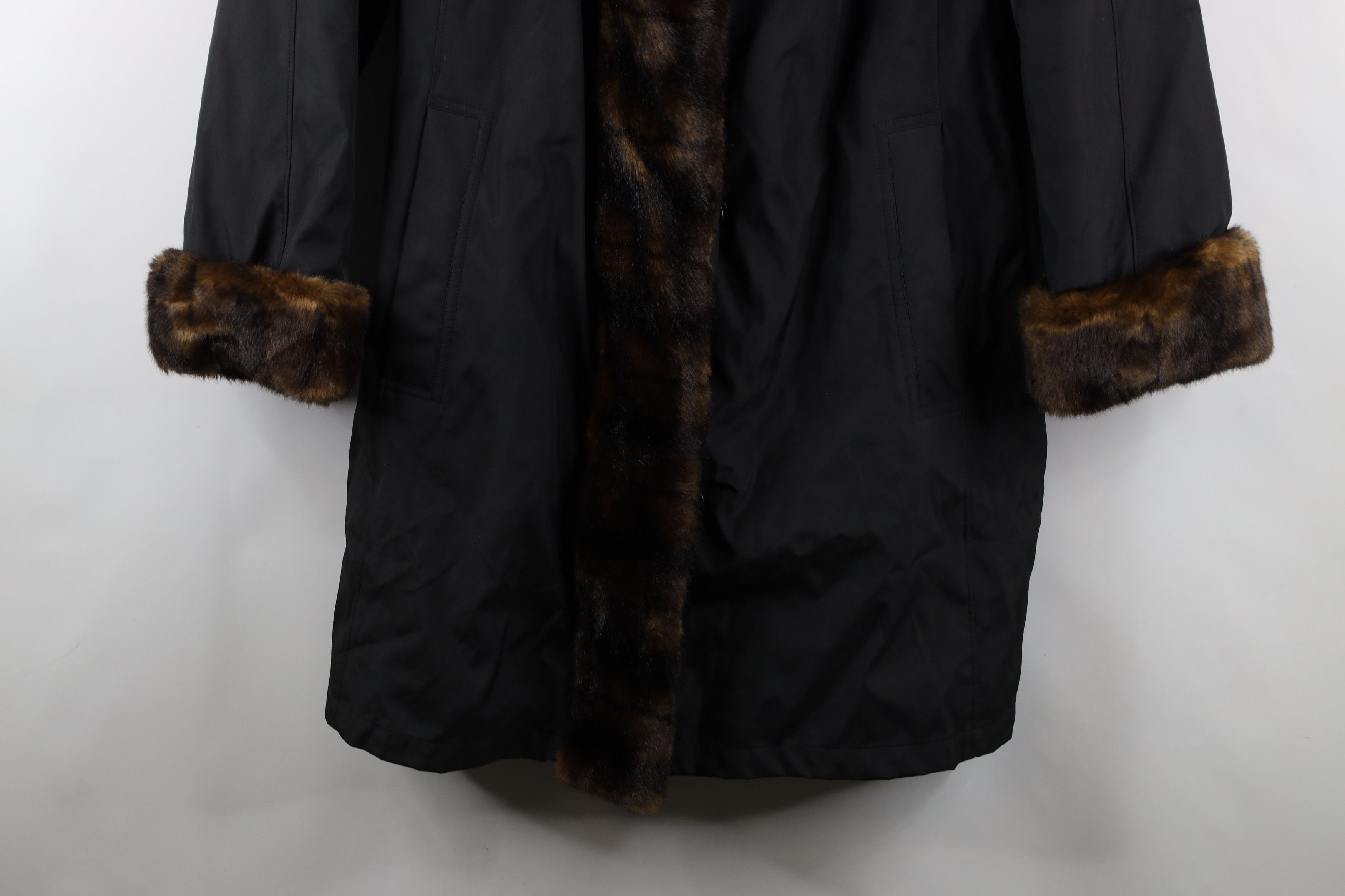 Vintage Vintage Y2K Babydoll Faux Fur Pennylane Jacket Coat Black Size XL / US 12-14 / IT 48-50 - 4 Thumbnail