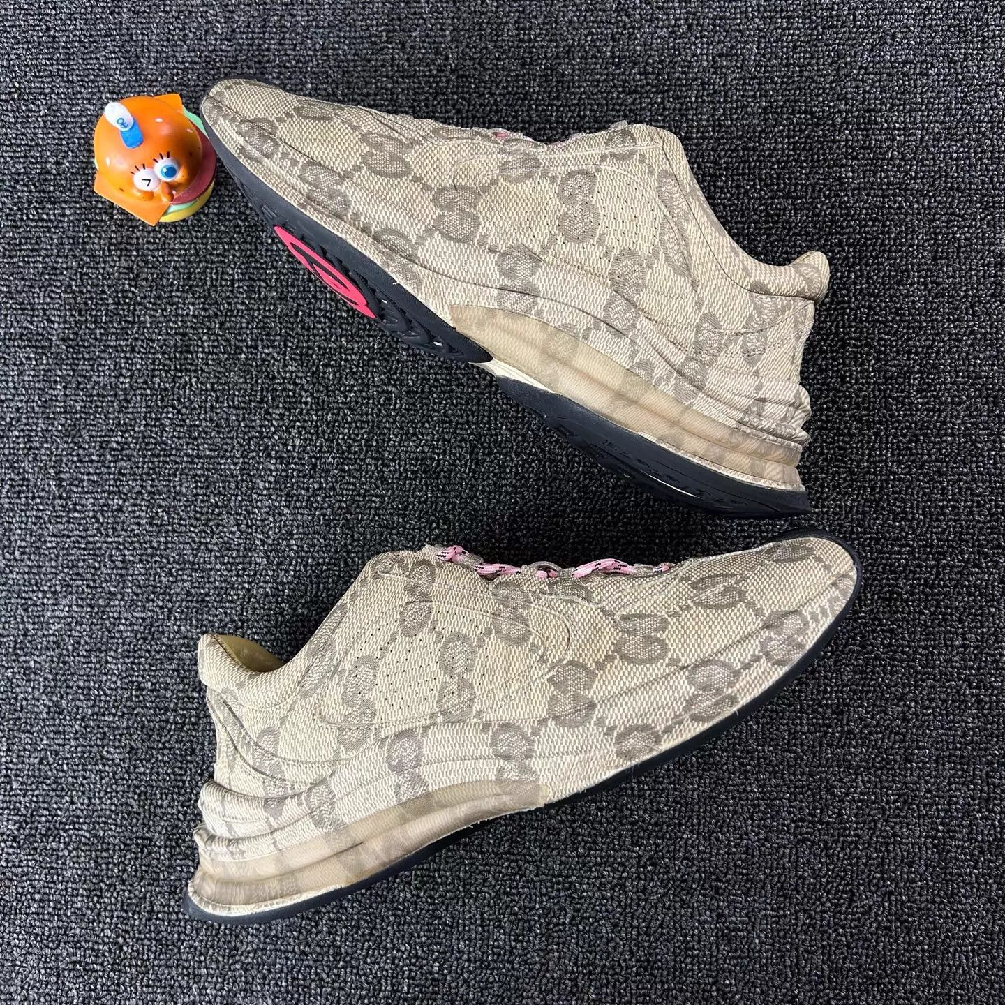 Gucci Gucci GG Monogram Sneaker Pink Laces Size US 8.5 / IT 38.5 - 4 Thumbnail