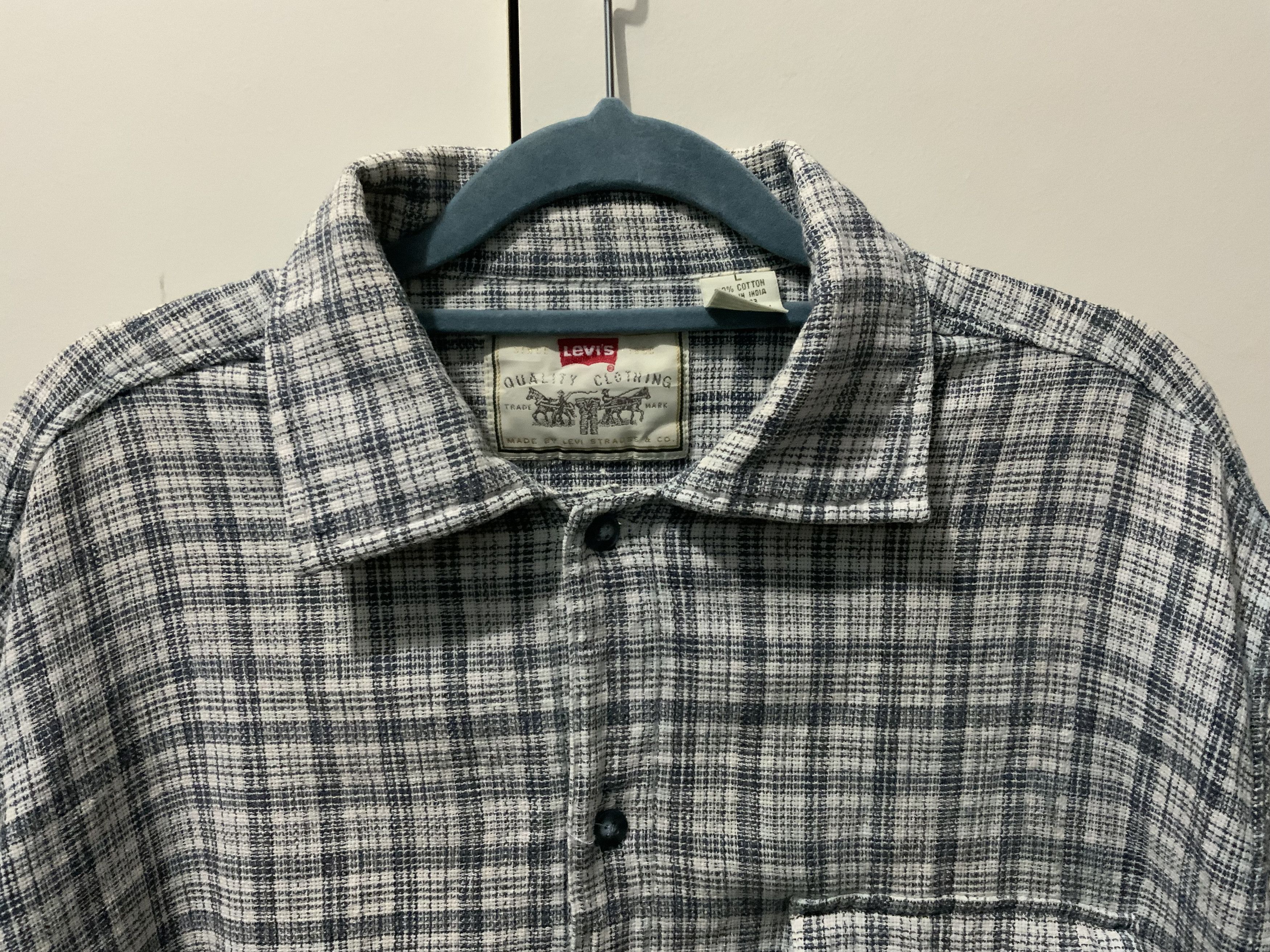 Levi's Levi’s Checked Collar Camp Shirt Size US L / EU 52-54 / 3 - 3 Thumbnail