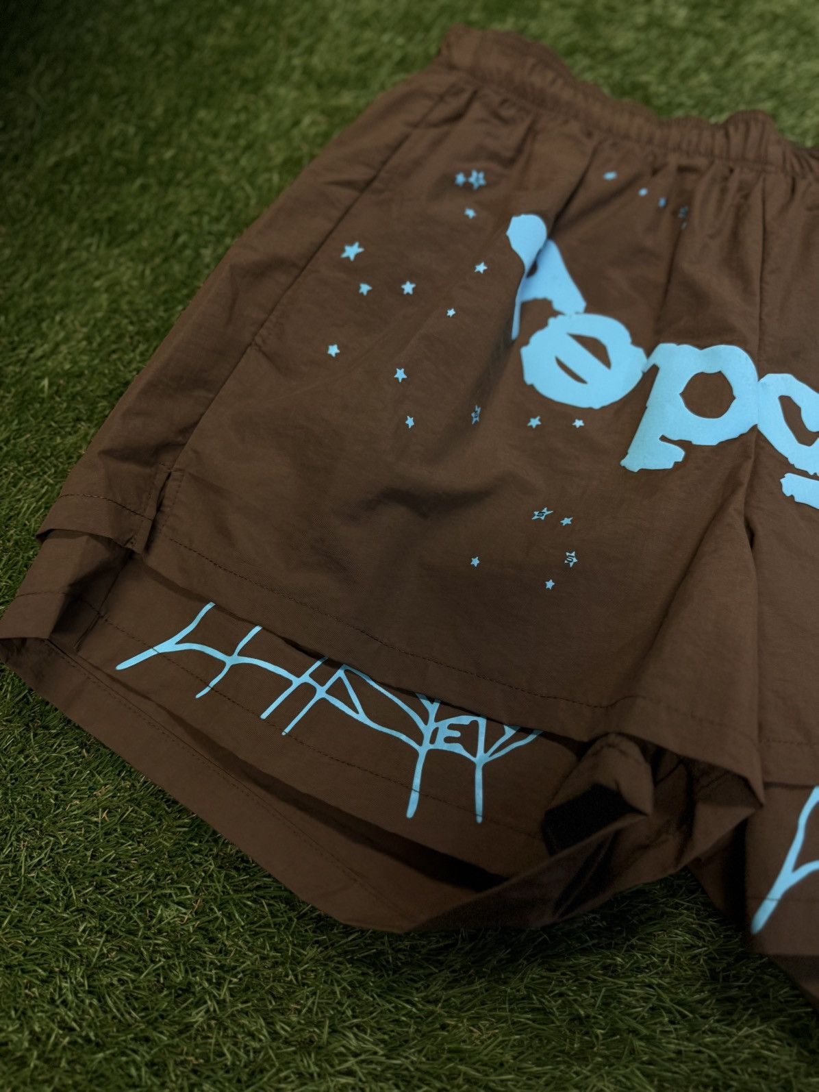 Sp5der Sp5der Double Layer Web Shorts Brown Blue Size S (NEW) Size US 27 - 4 Thumbnail