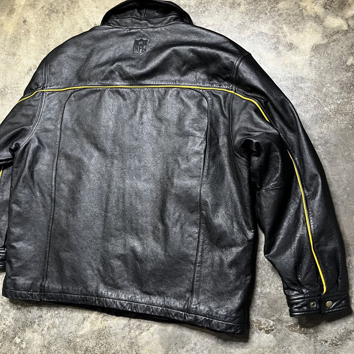 Vintage vintage pittsburgh steelers nfl black leather jacket Size US XL / EU 56 / 4 - 7 Thumbnail