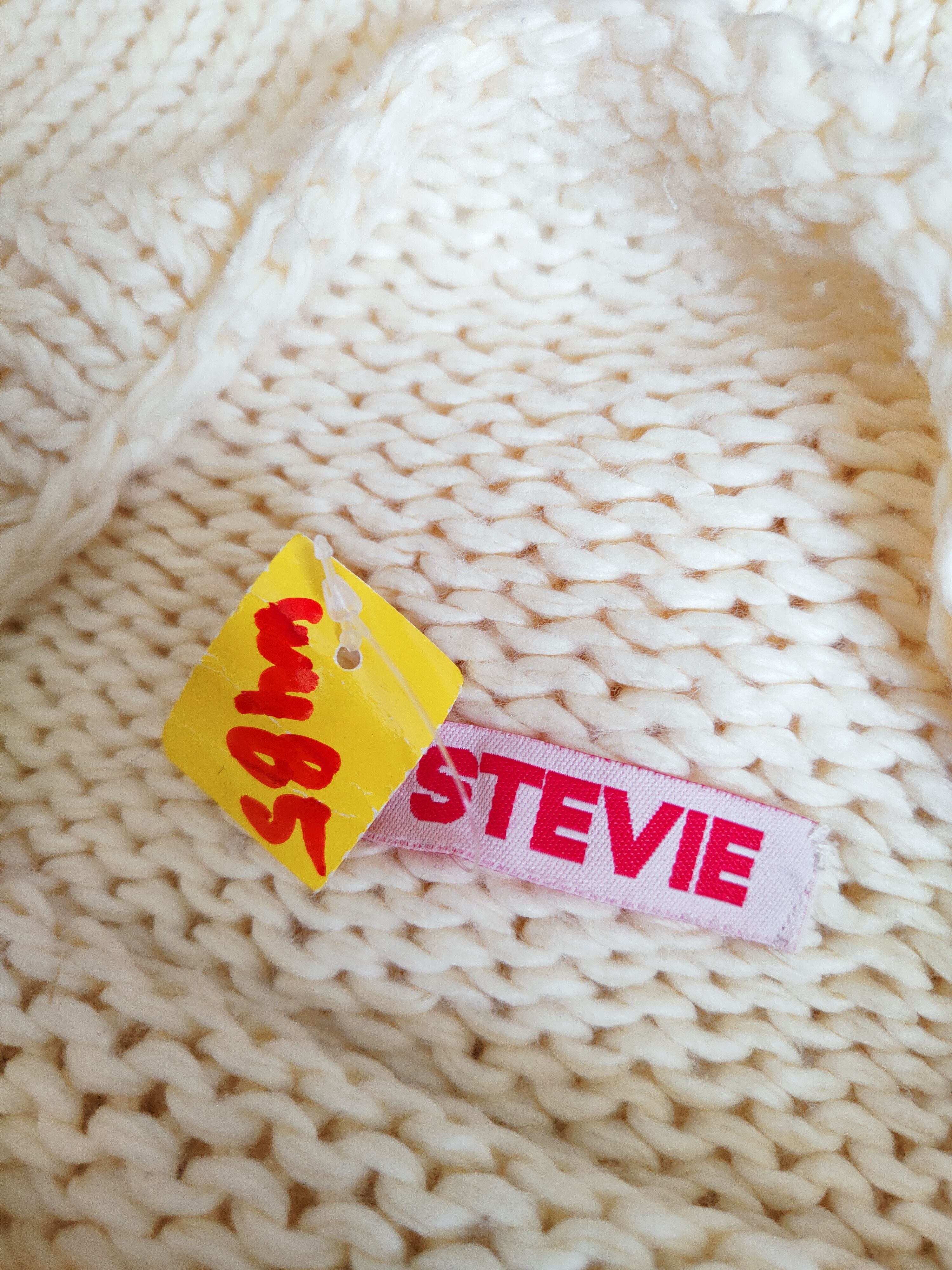 Vintage Bad-Stevie Beige Knitwear Sweatshirts #W485 Size US M / EU 48-50 / 2 - 12 Thumbnail