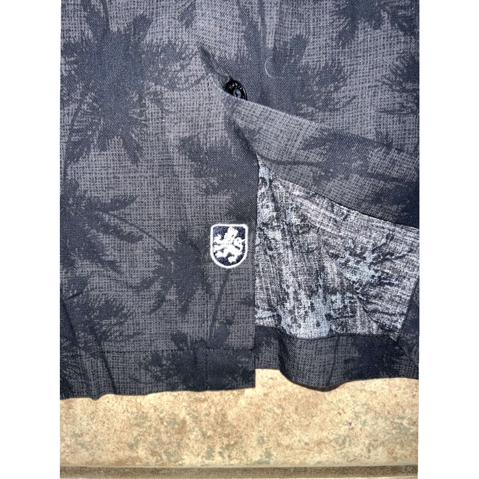 Nat Nast Nat Nast Aloha Silk Blend Short Sleeve Button-Up Shirt Mens XL Black Size US XL / EU 56 / 4 - 4 Thumbnail