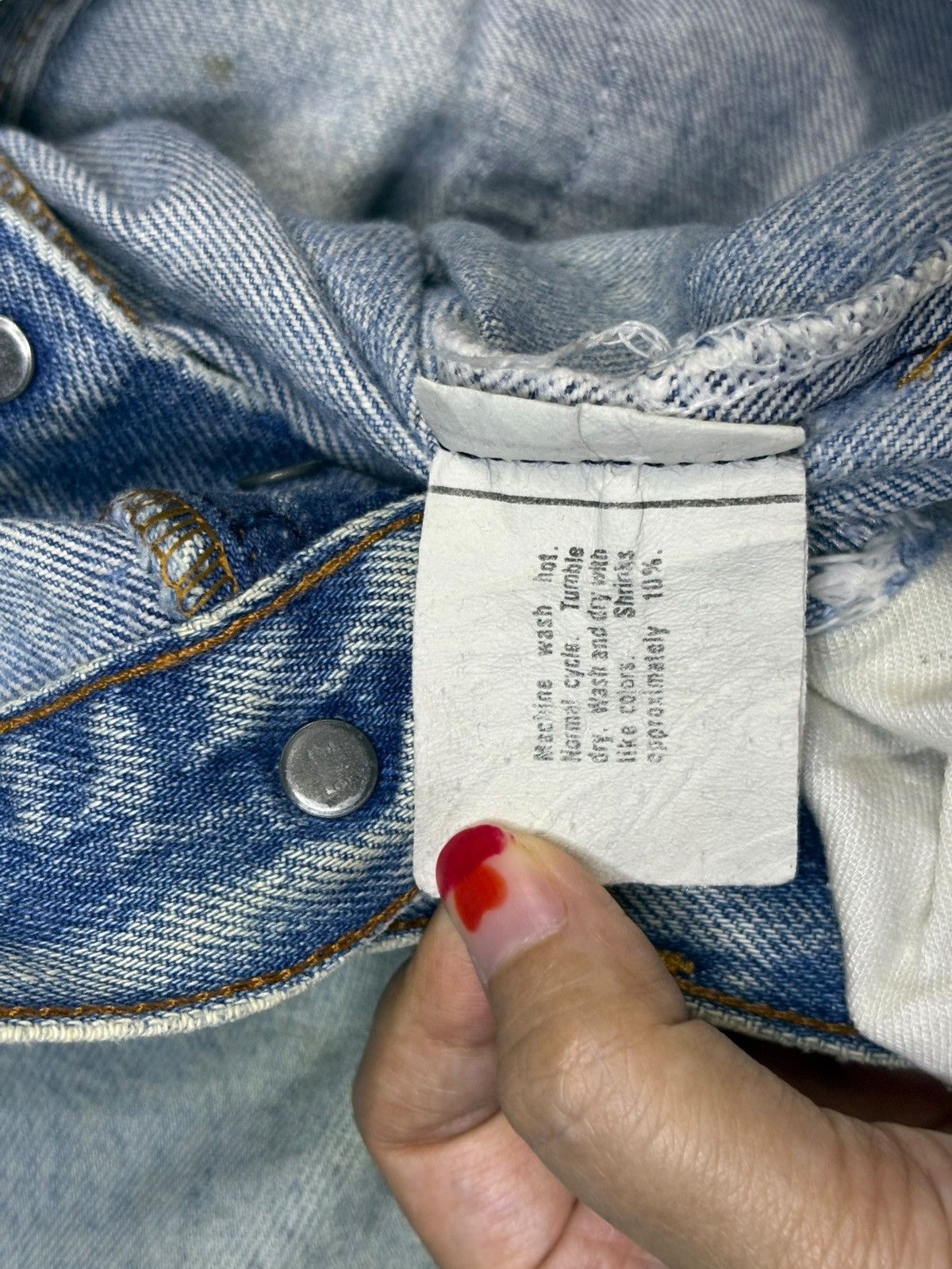 Levi's × Levi's Vintage Clothing Vintage 80s Levis 501 Mud Wash Distressed Jeans Size US 27 - 9 Thumbnail
