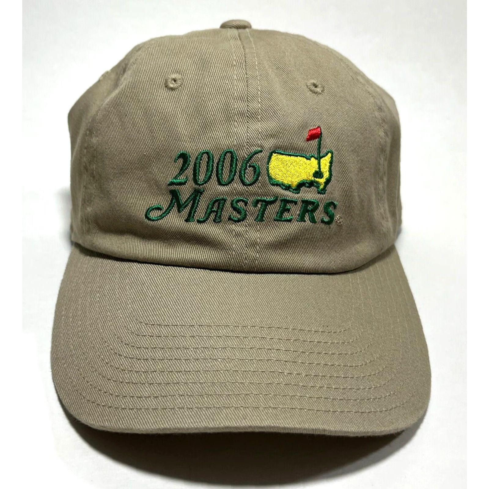 American Needle VINTAGE American Needle Hat Augusta National Masters 2006 Unisex Adult Strapback Cotton Adjustable Tan Golf Hat Boys Mens Womens Size ONE SIZE - 4 Thumbnail