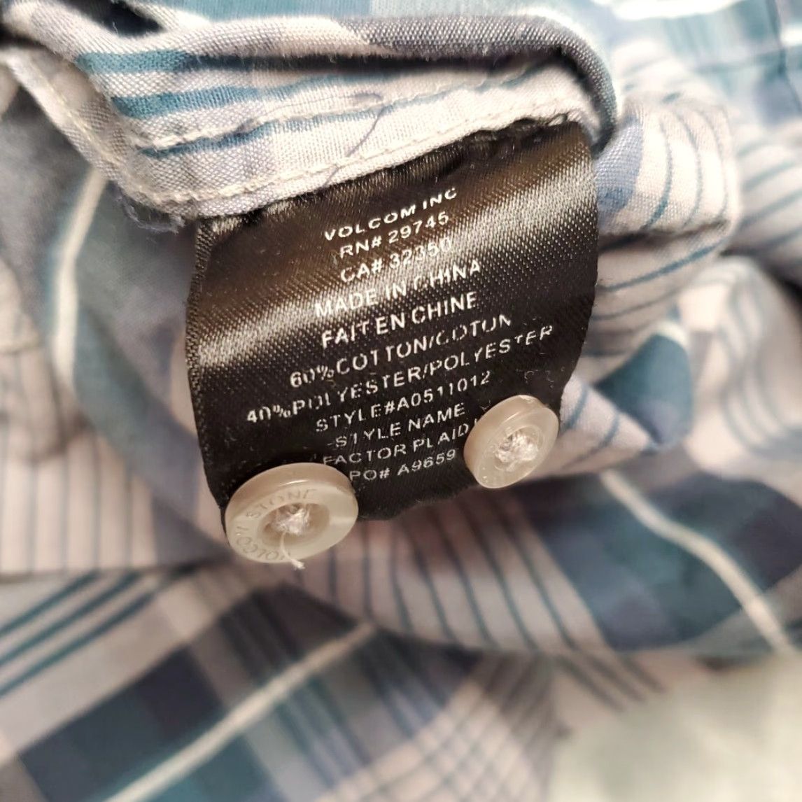 Volcom Volcom Mens Shirt Small Blue Plaid Flannel Long Sleeve Button-Up Casual Skate Size US S / EU 44-46 / 1 - 4 Thumbnail