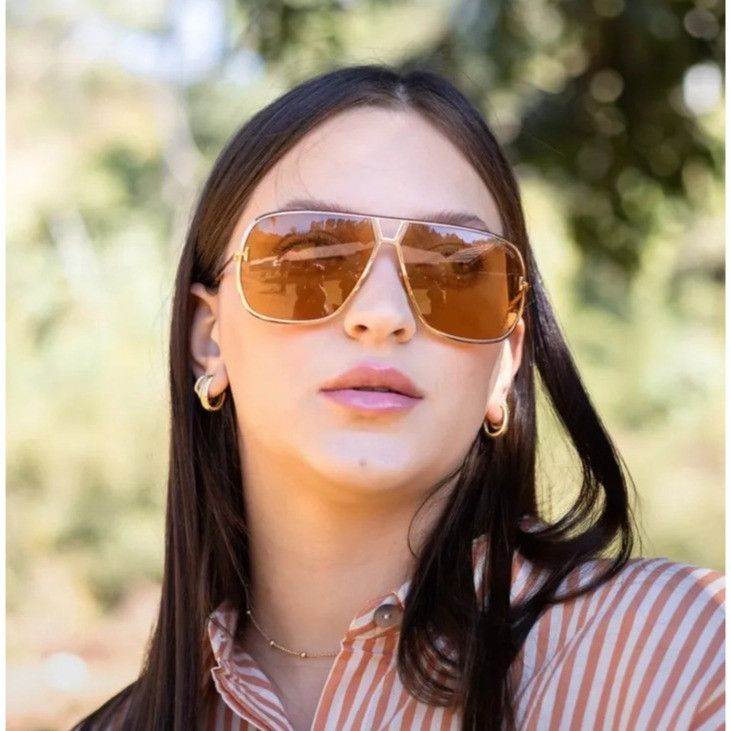 Tom Ford NEW TOM FORD STELLA TF1185 30B SUNGLASSES GOLD UNISEX FT1185 Size ONE SIZE - 2 Thumbnail