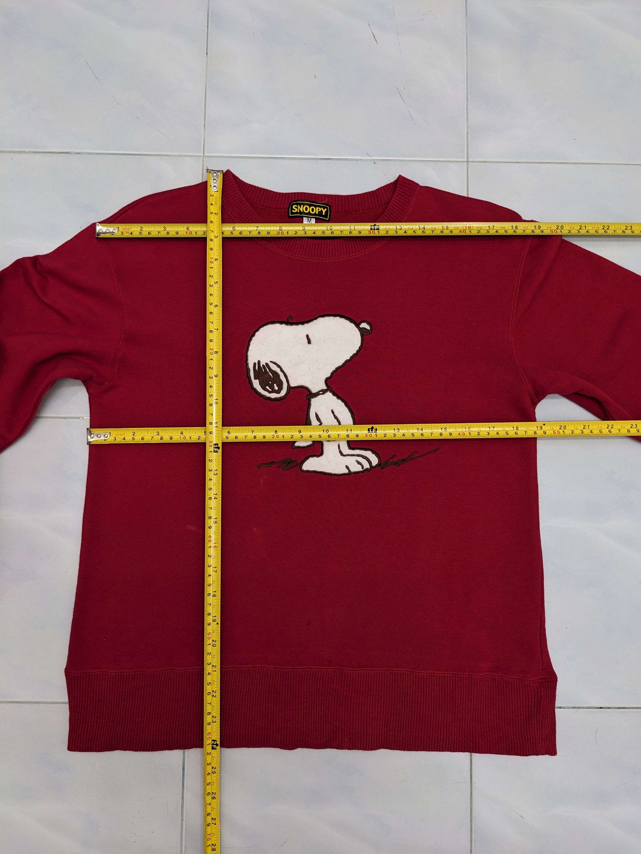 Peanuts Vintage Snoopy Peanuts Red Embroidered Crewneck Sweatshirt Size US M / EU 48-50 / 2 - 7 Thumbnail