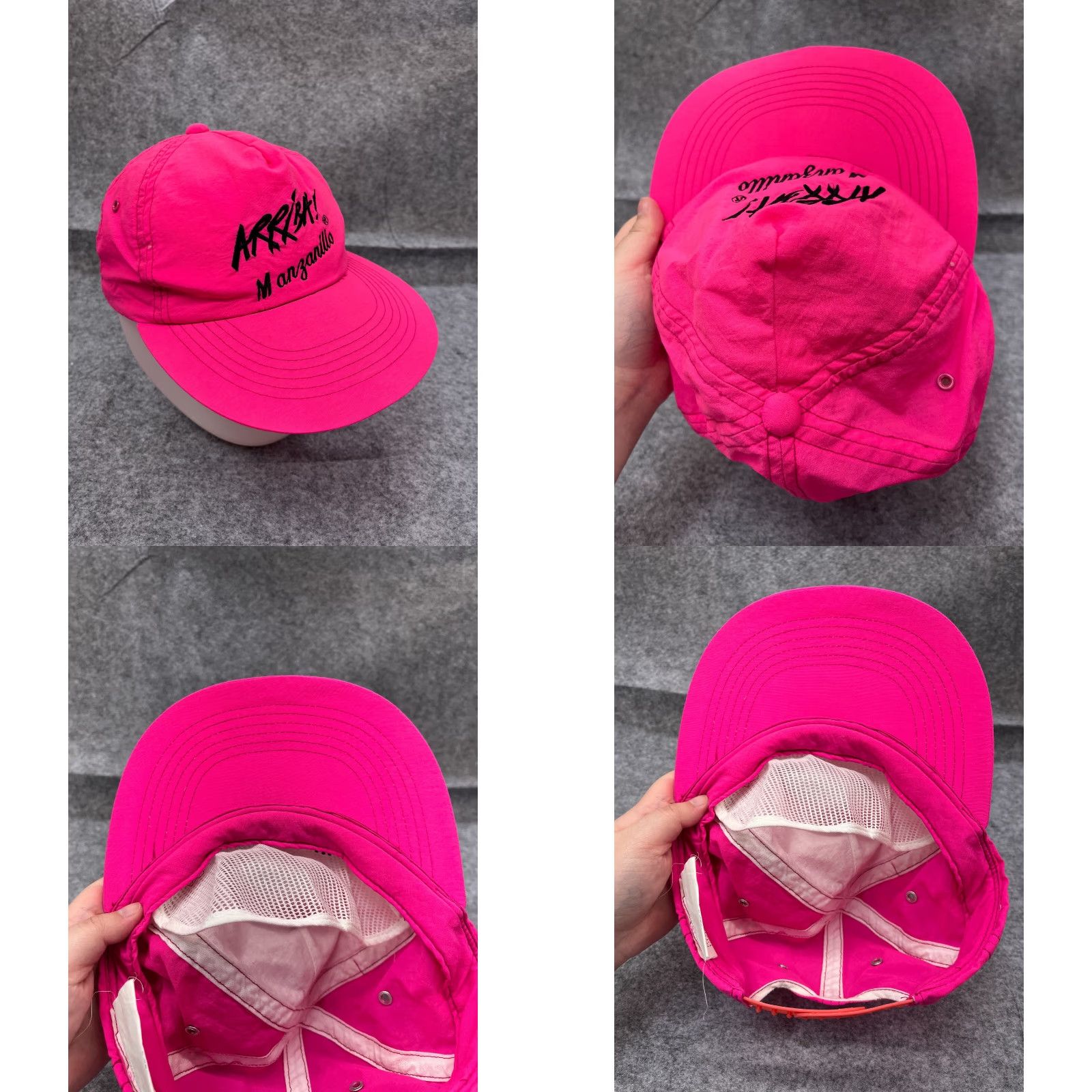Pinko ARRIBA! Manzanillo Cruise Hat Cap Snap Back Adult One Size Neon Pink 100% Nylon Size ONE SIZE - 8 Thumbnail