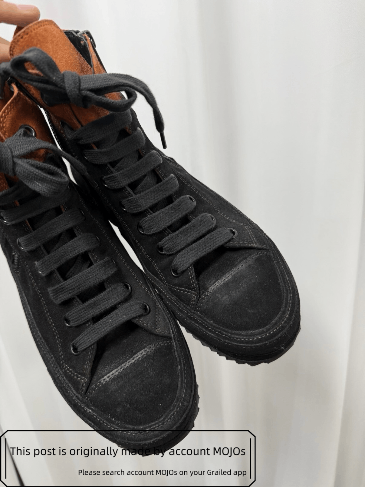 Ann Demeulemeester Sz 41 Ann Demeulemeester Orange Fading Suede Hi-top Size US 8 / EU 41 - 4 Thumbnail
